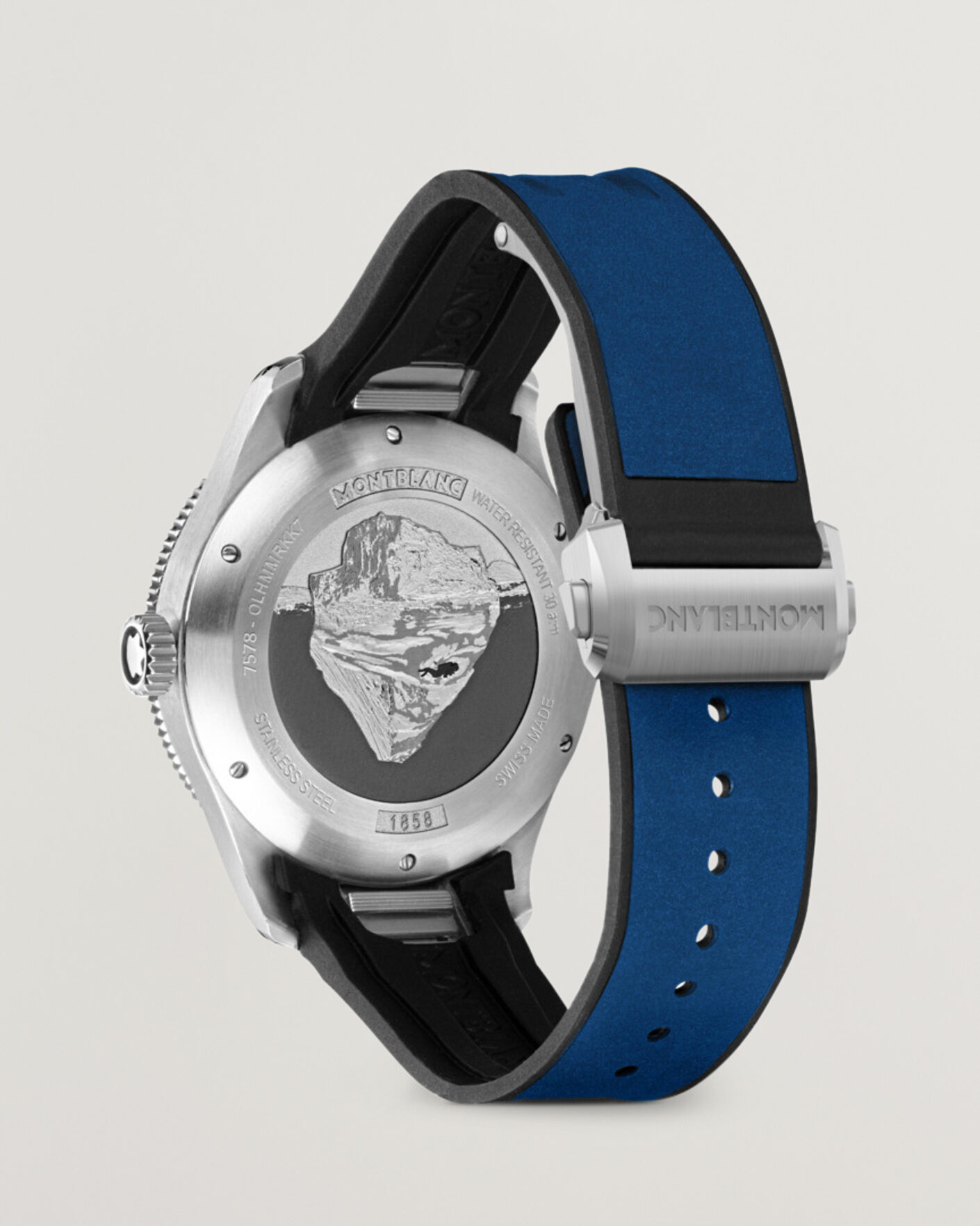 Herr | Montblanc Ised Sea Automatic Date Rubber Strap Blue | Montblanc | Iced Sea Automatic Date Rubber Strap Blue