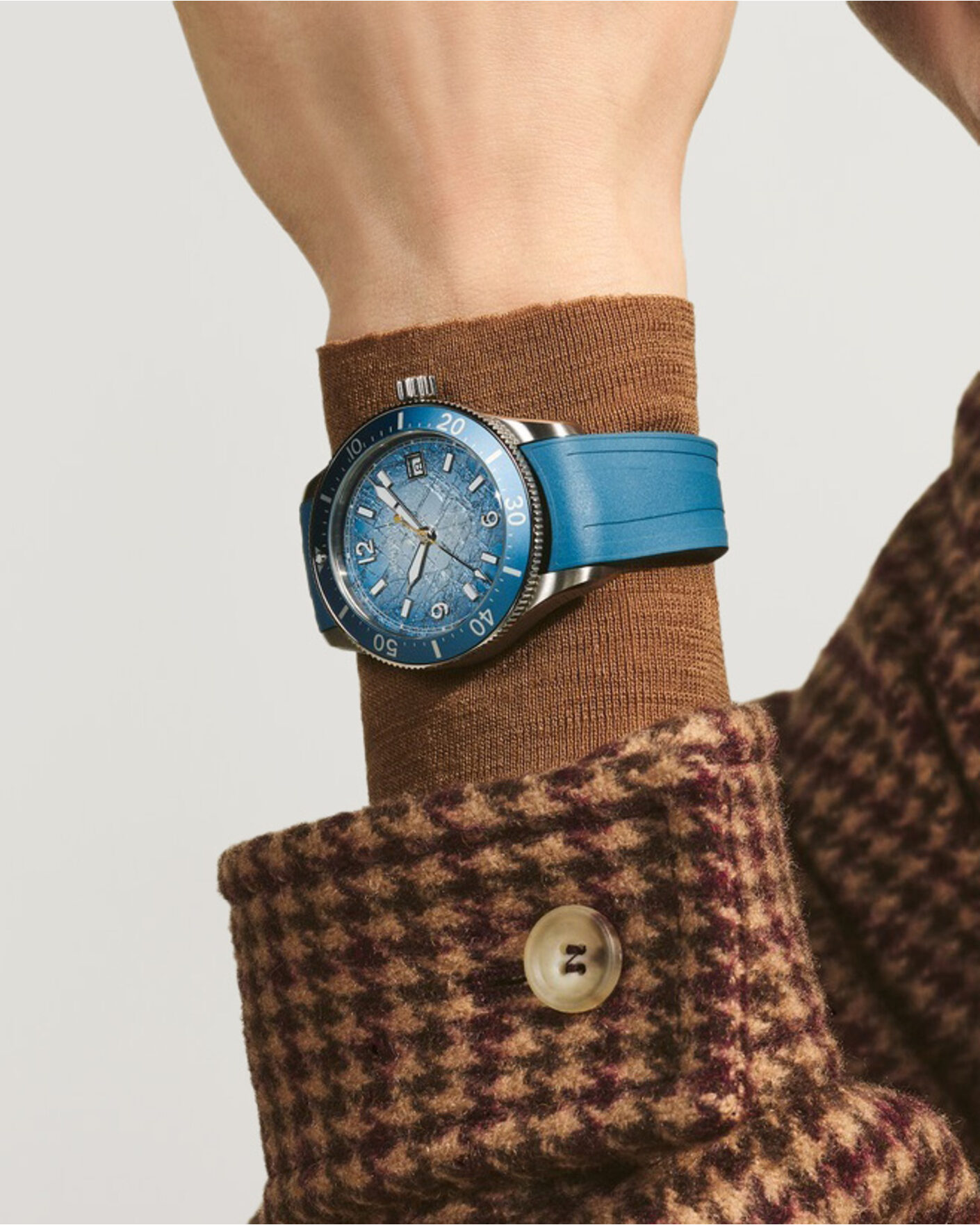 Herr | Montblanc Iced Sea Automatic Date 0 Oxygen Rubber Strap Light Blue | Montblanc | Iced Sea Automatic Date 0 Oxygen Rubber Strap Light Blue