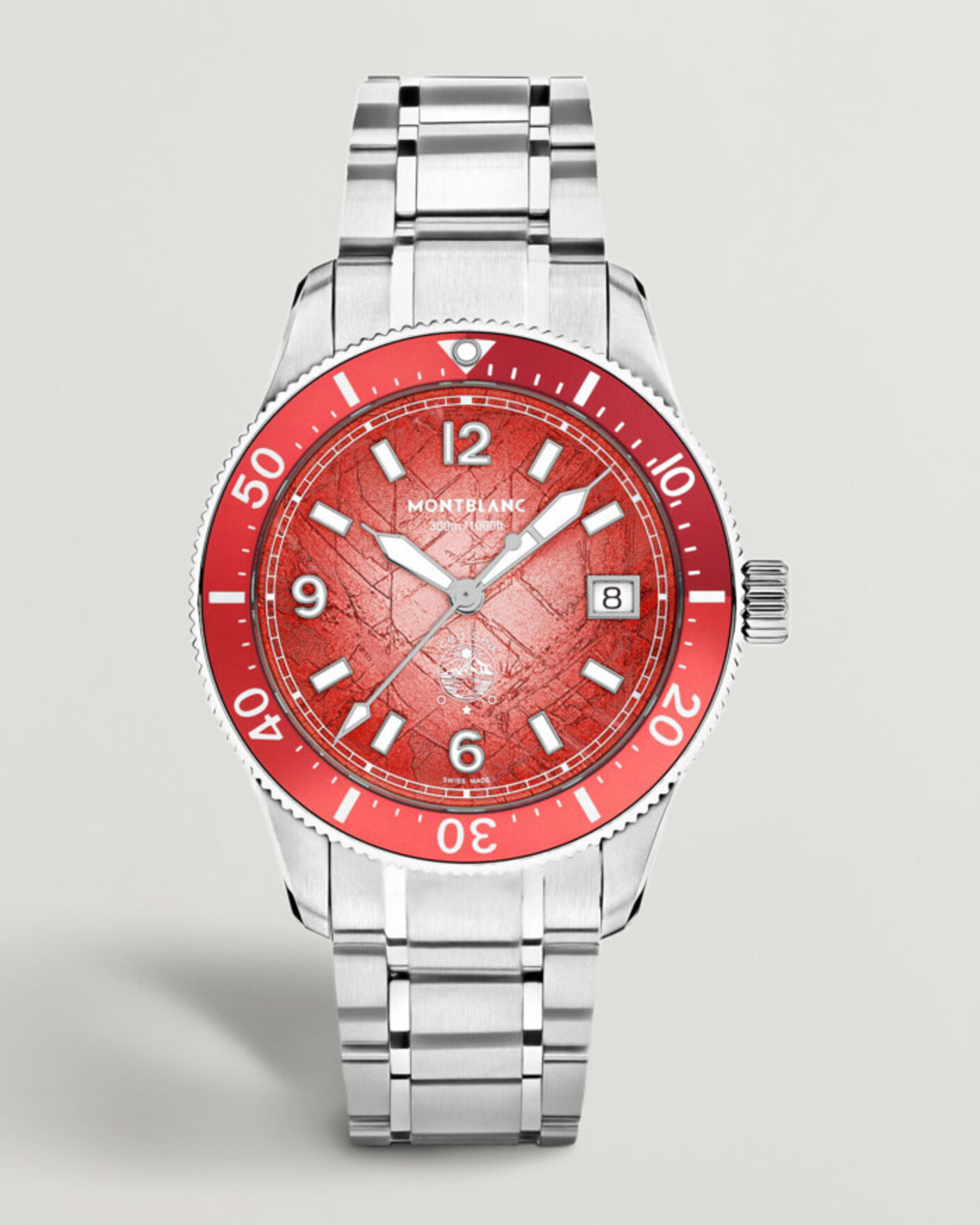 Herr | Stållänk | Montblanc | Iced Sea Automatic Date 0 Oxygen Limited Red