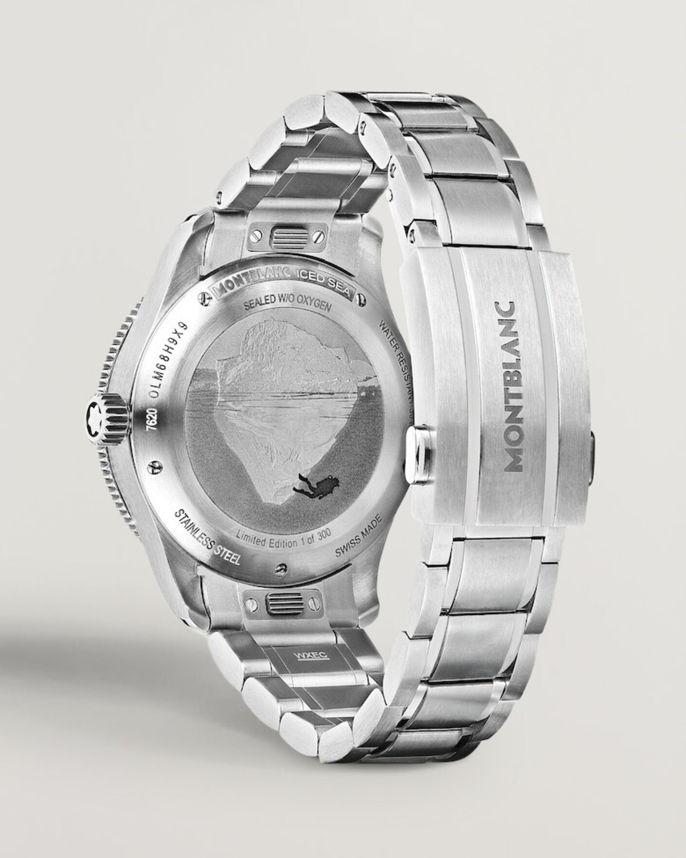 Herr | Stållänk | Montblanc | Iced Sea Automatic Date 0 Oxygen Limited Red