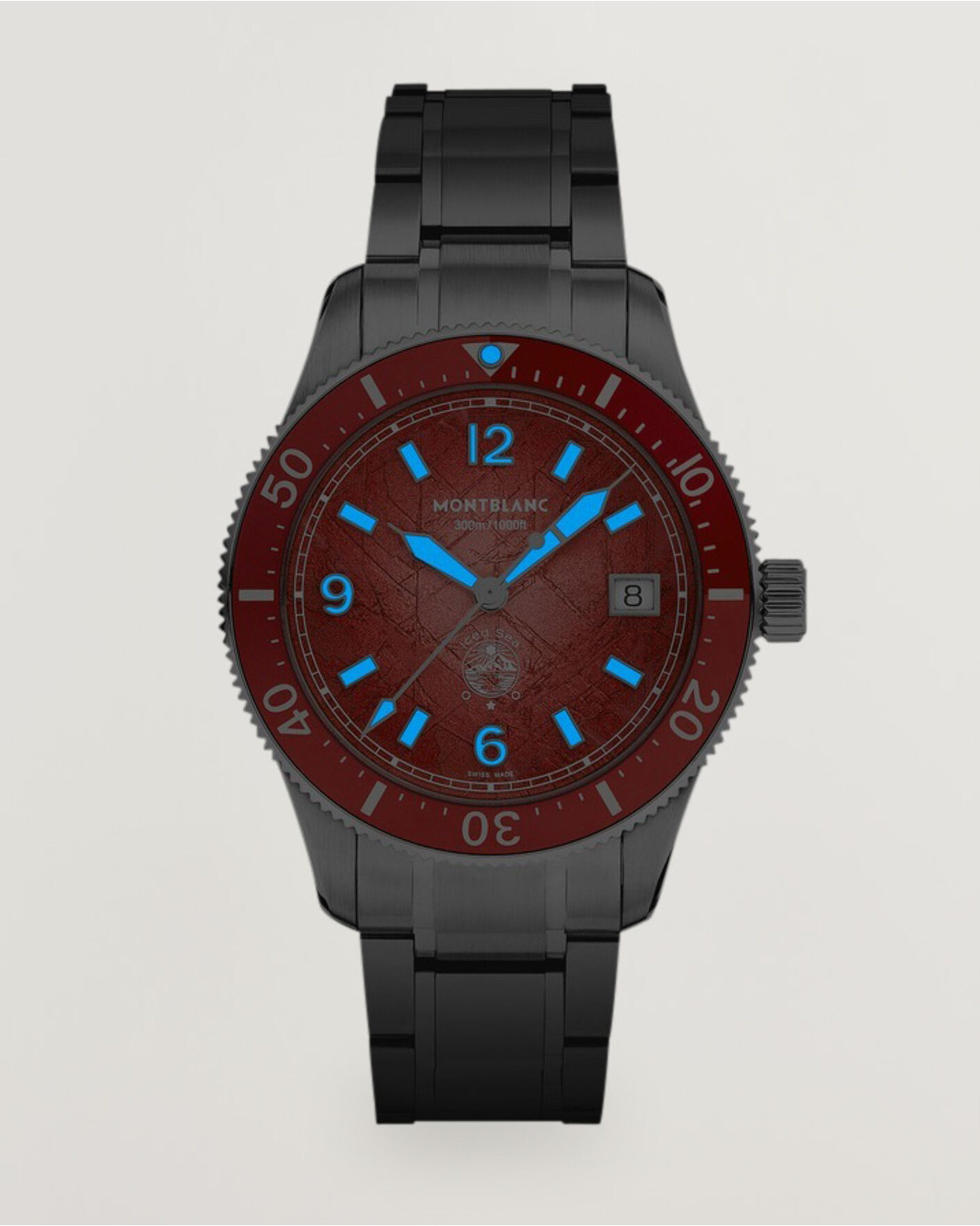 Herr | Stållänk | Montblanc | Iced Sea Automatic Date 0 Oxygen Limited Red