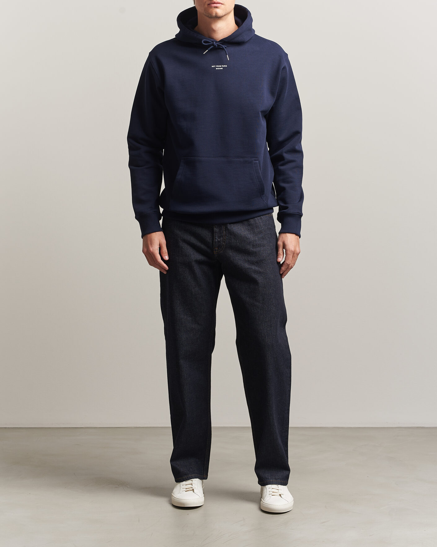 Herr | Tröjor | Drôle de Monsieur | Classic Slogan Hoodie Navy