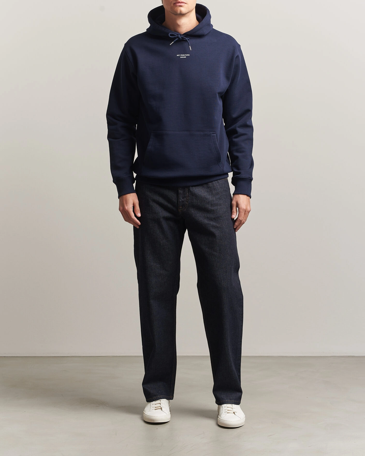 Herr | Tröjor | Drôle de Monsieur | Classic Slogan Hoodie Navy