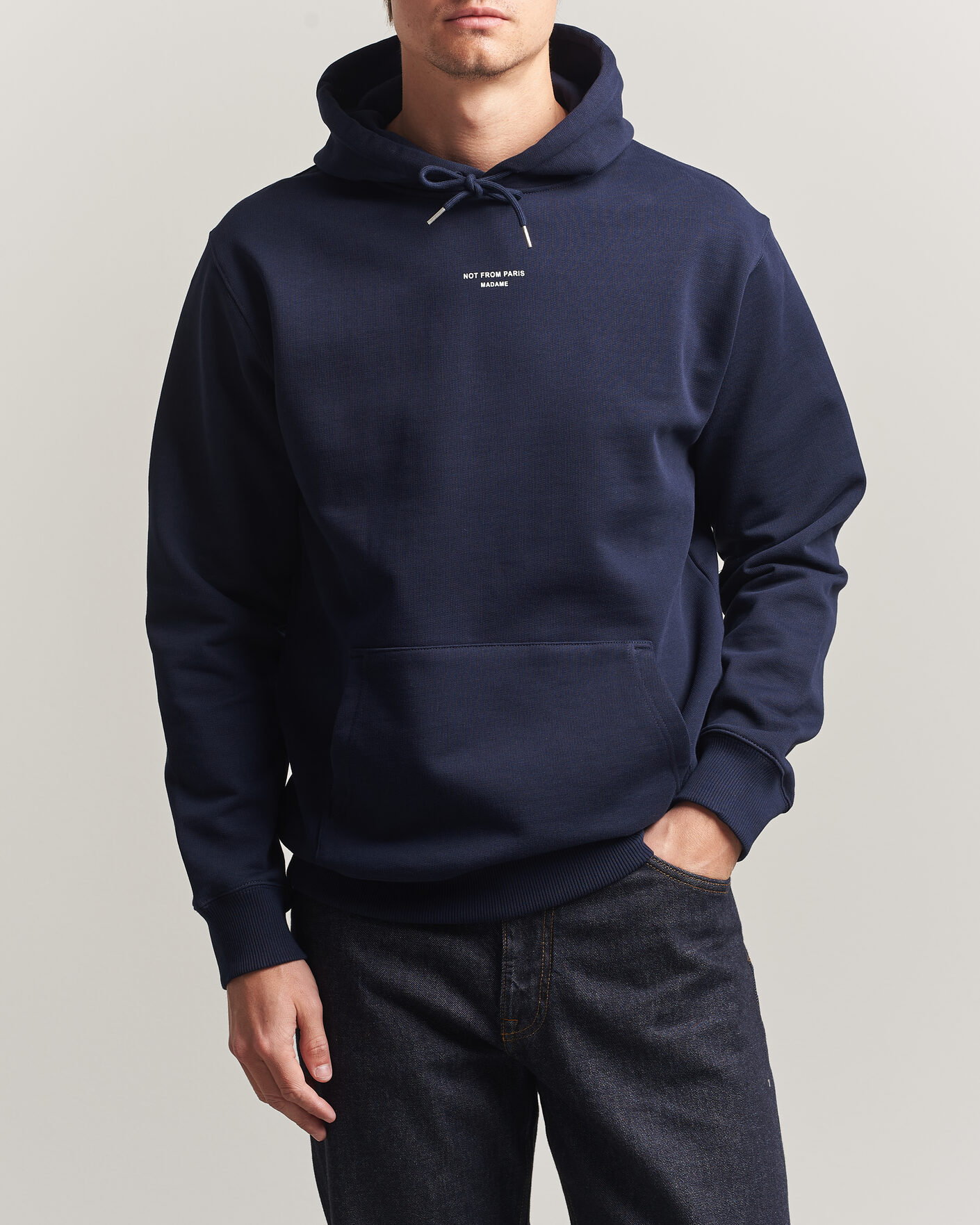 Herr | Tröjor | Drôle de Monsieur | Classic Slogan Hoodie Navy