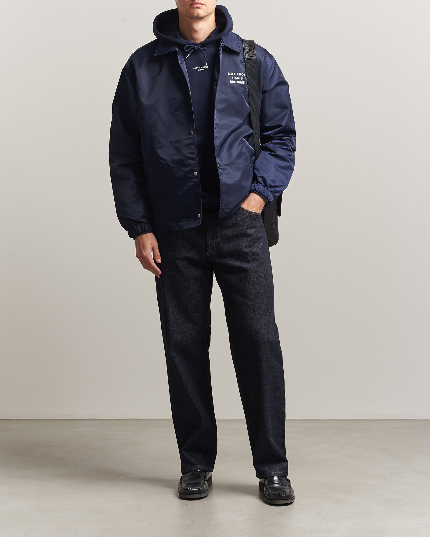 Herr | Jackor | Drôle de Monsieur | La Veste Slogan Jacket Navy