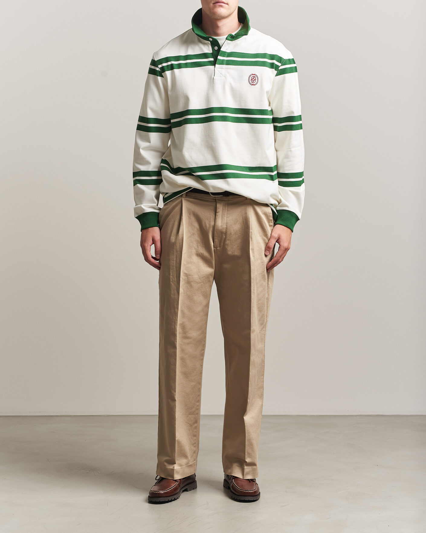 Herr | Tröjor | Drôle de Monsieur | Ornament Striped Rugger Water Green