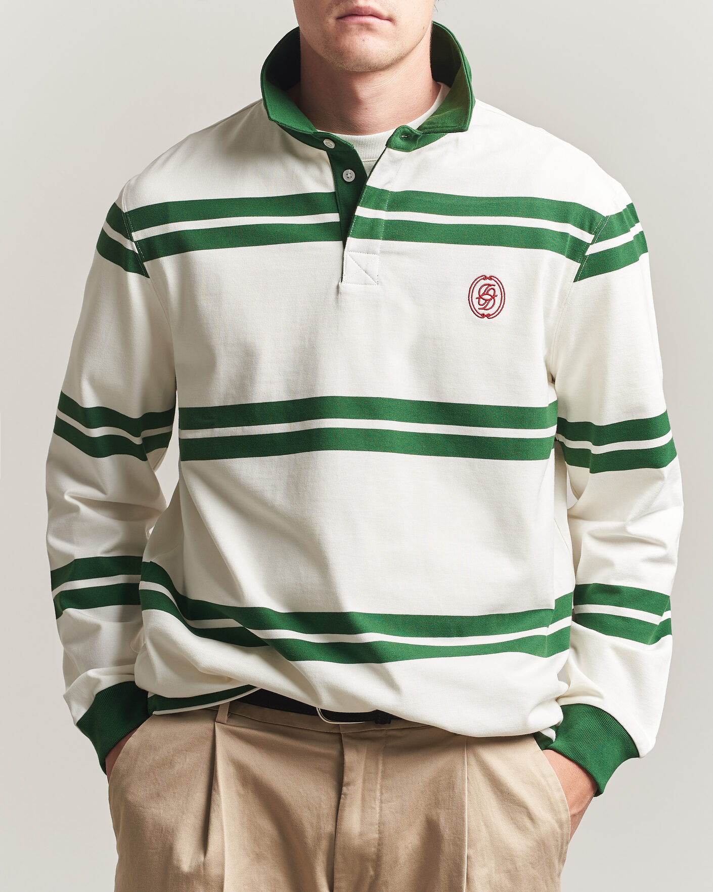 Herr | Tröjor | Drôle de Monsieur | Ornament Striped Rugger Water Green