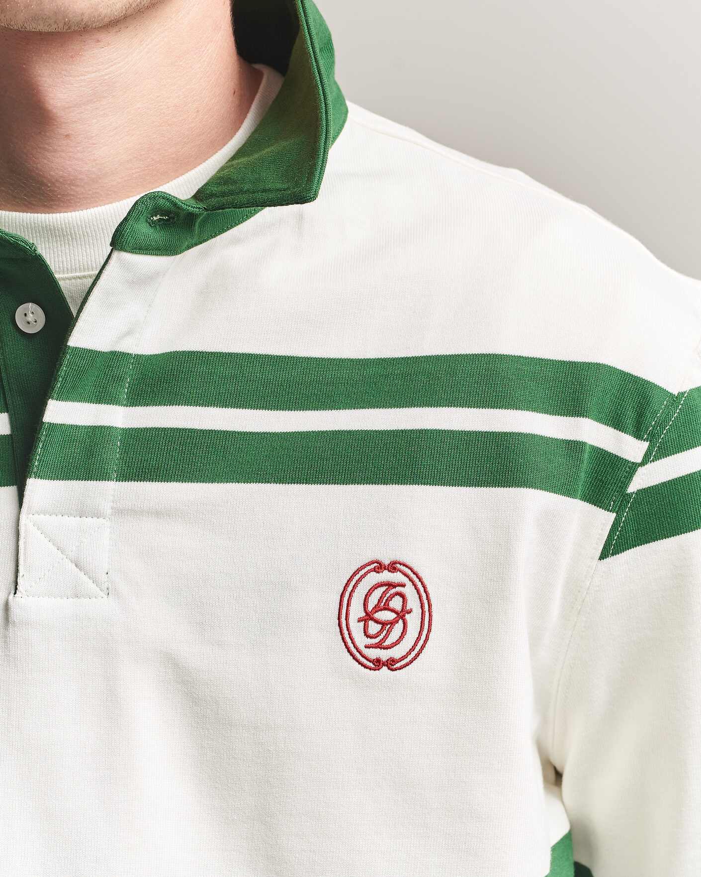 Herr | Tröjor | Drôle de Monsieur | Ornament Striped Rugger Water Green