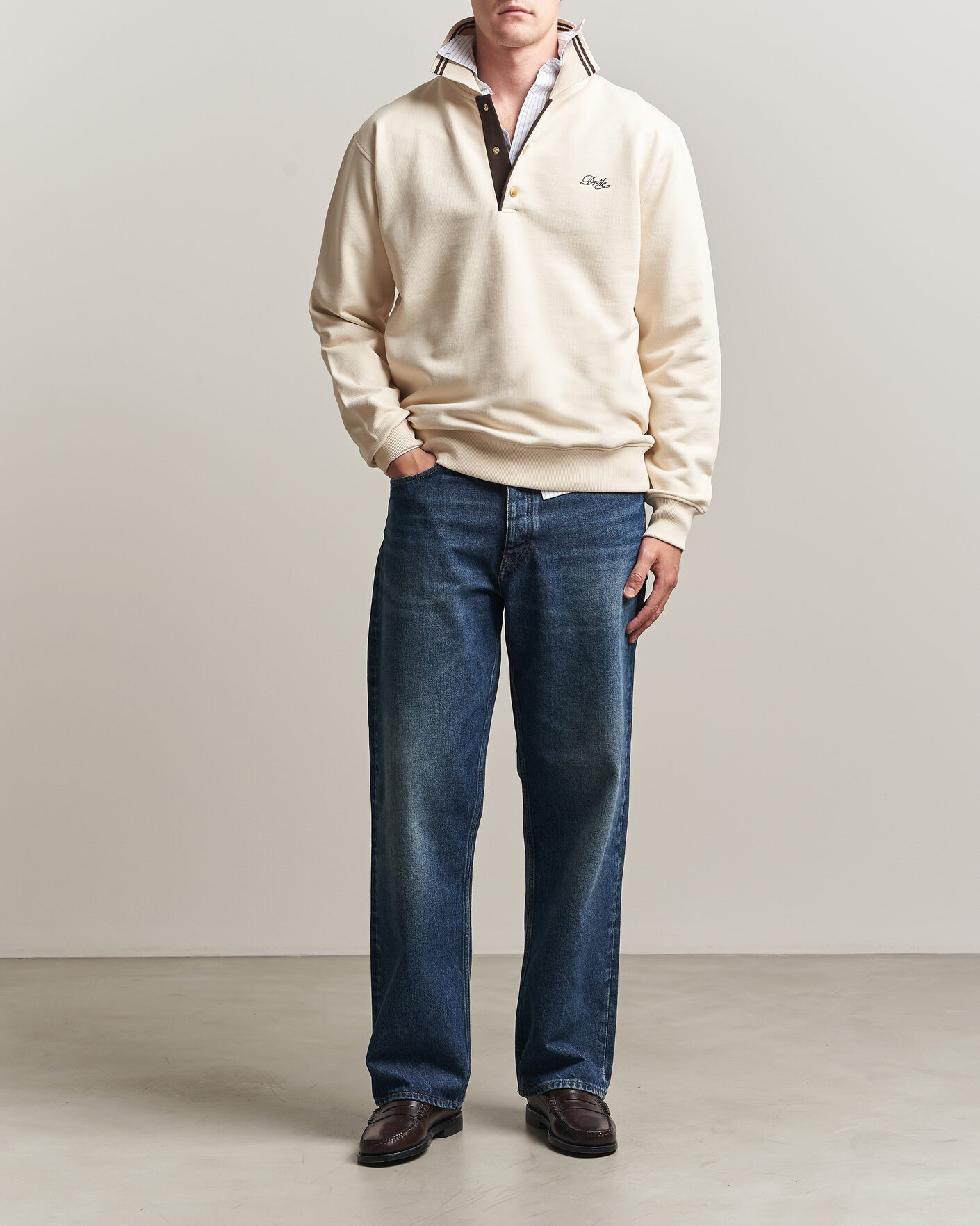 Herr | Tröjor | Drôle de Monsieur | Tipped Rugger Light Sand