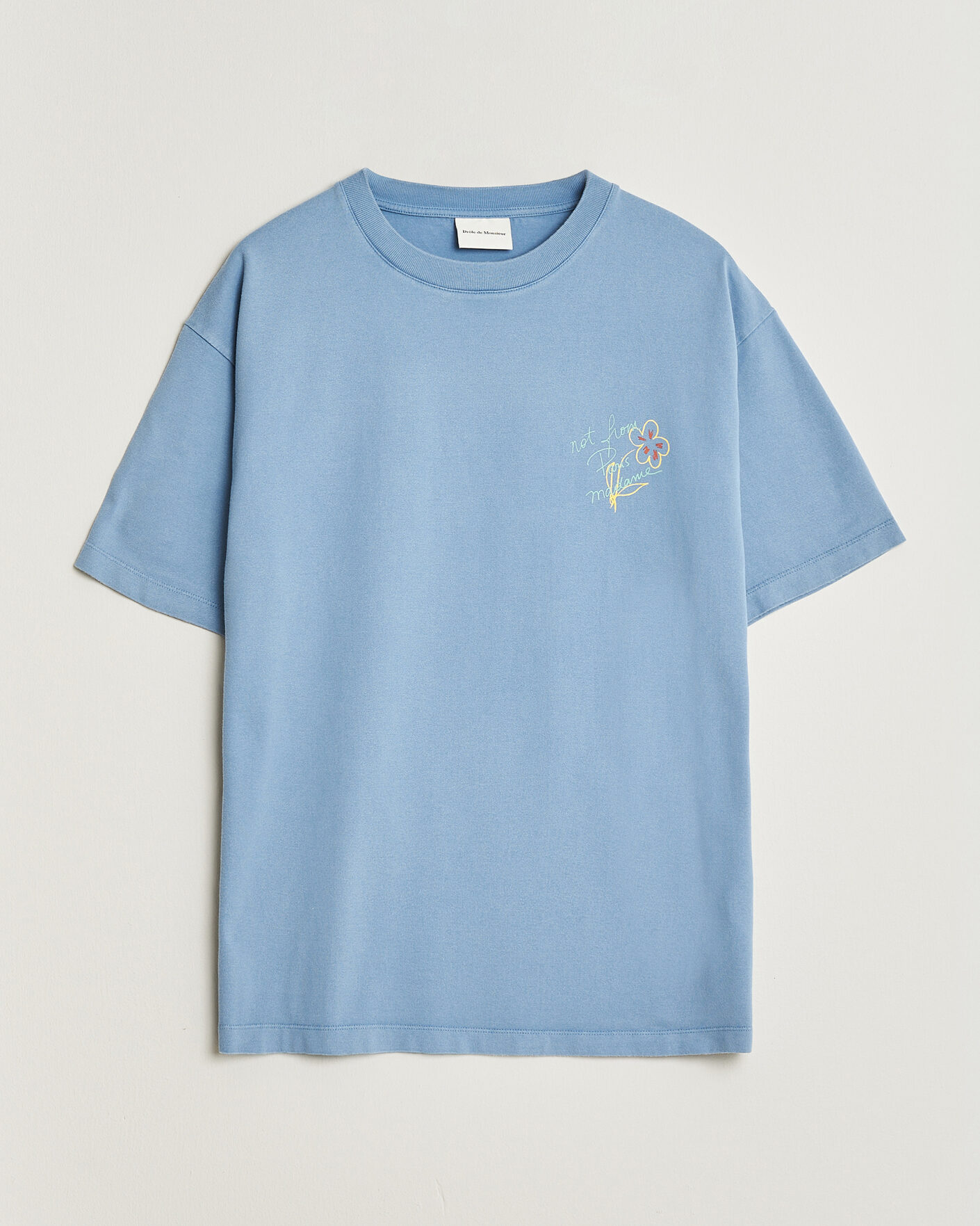 Herr | T-Shirts | Drôle de Monsieur | Esquisse Slogan T-shirt Light Blue