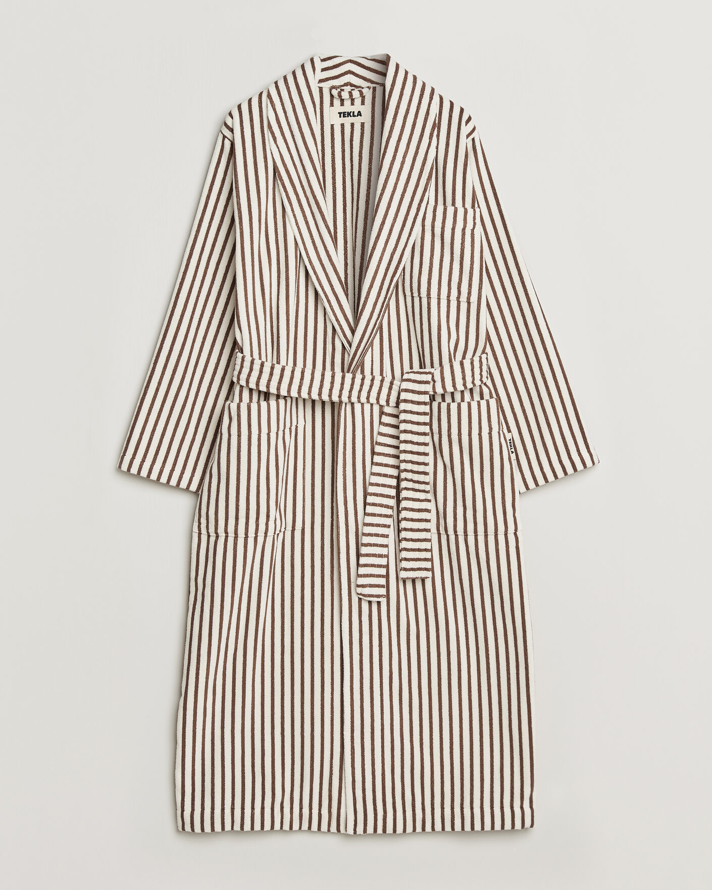 Herr | Pyjamas & Morgonrockar | Tekla | Organic Terry Classic Bathrobe Kodiak Stripes