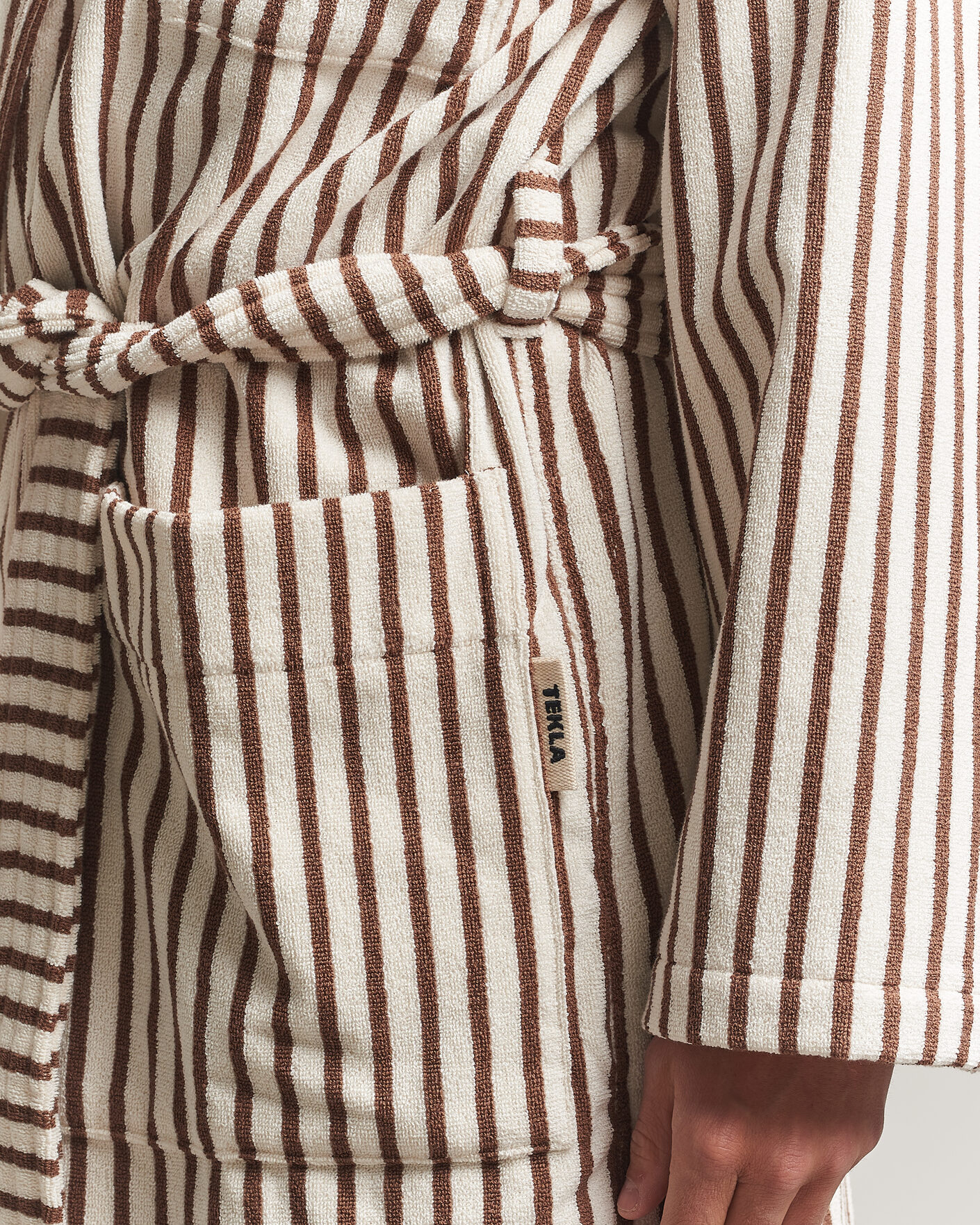 Herr | Pyjamas & Morgonrockar | Tekla | Organic Terry Classic Bathrobe Kodiak Stripes