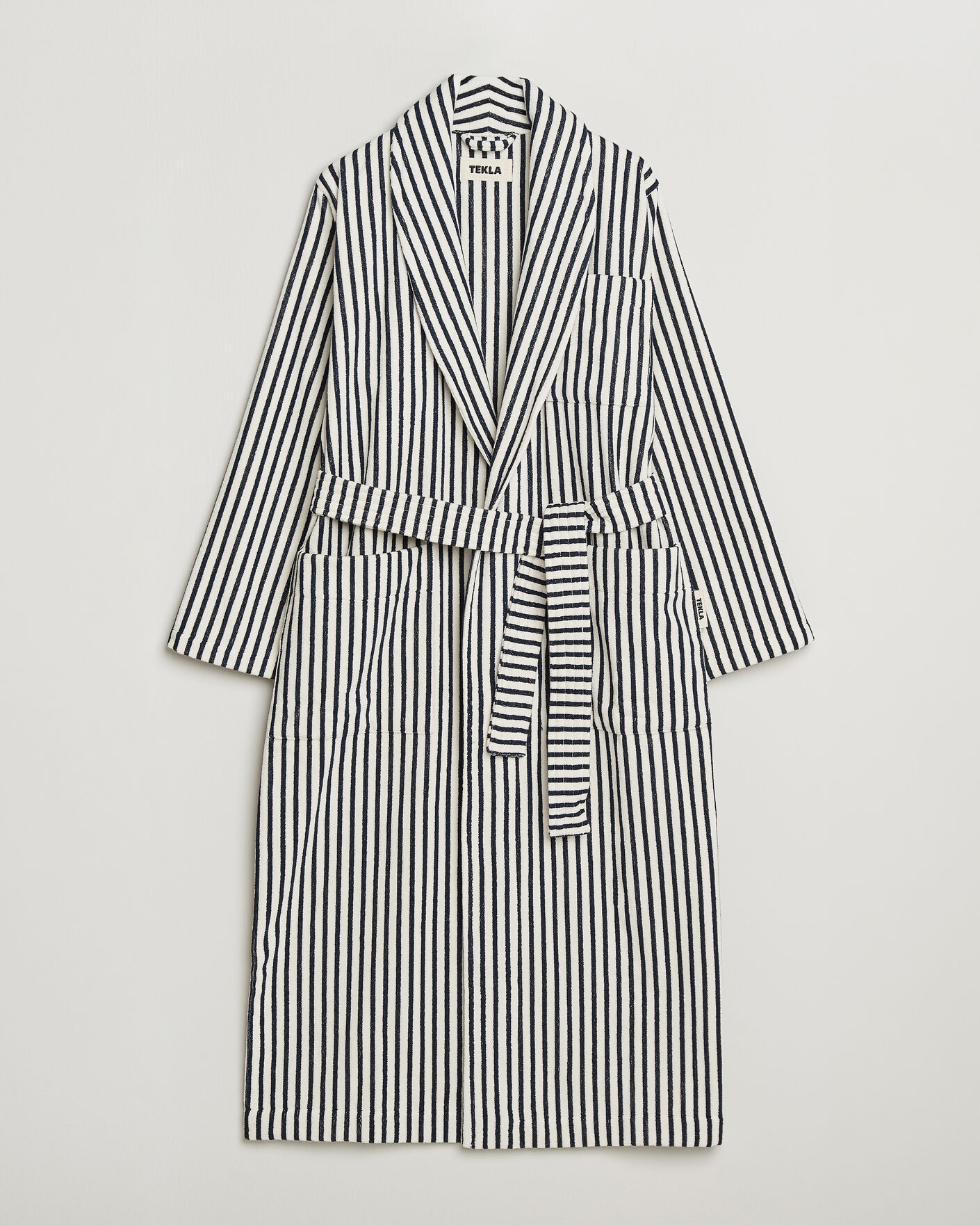Herr | Pyjamas & Morgonrockar | Tekla | Organic Terry Classic Bathrobe Sailor Stripes
