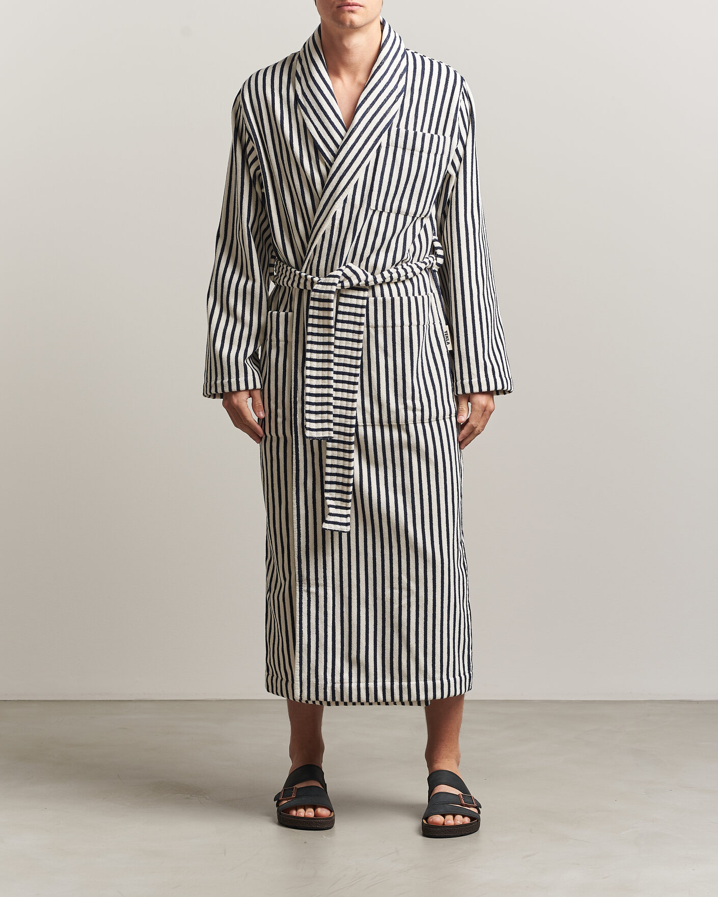 Herr | Pyjamas & Morgonrockar | Tekla | Organic Terry Classic Bathrobe Sailor Stripes