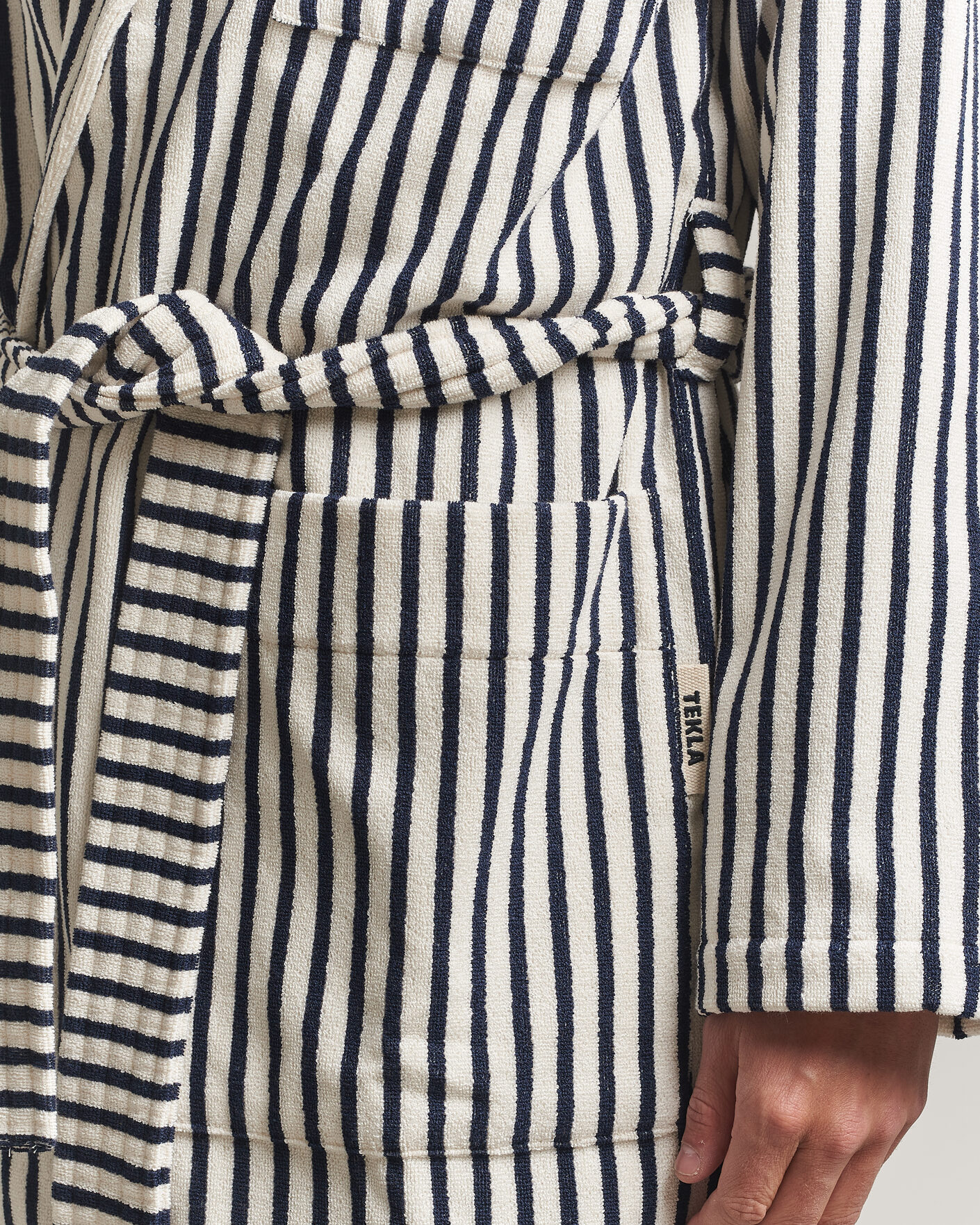 Herr | Pyjamas & Morgonrockar | Tekla | Organic Terry Classic Bathrobe Sailor Stripes