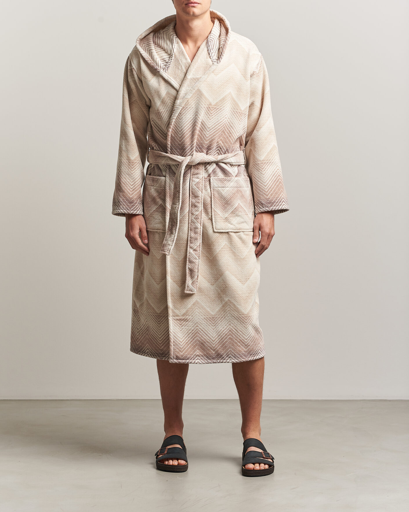 Herr | Pyjamas & Morgonrockar | Missoni Home | Marea Hooded Bathrobe Beige