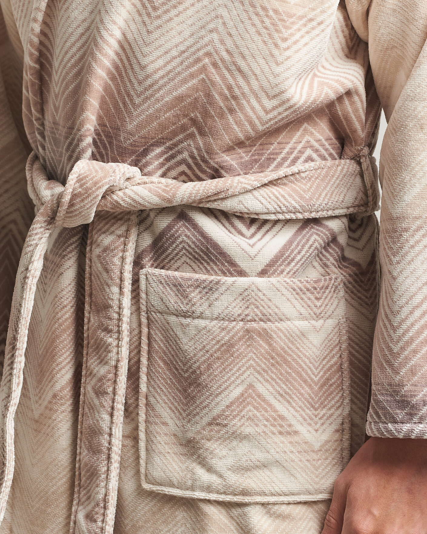 Herr | Pyjamas & Morgonrockar | Missoni Home | Marea Hooded Bathrobe Beige