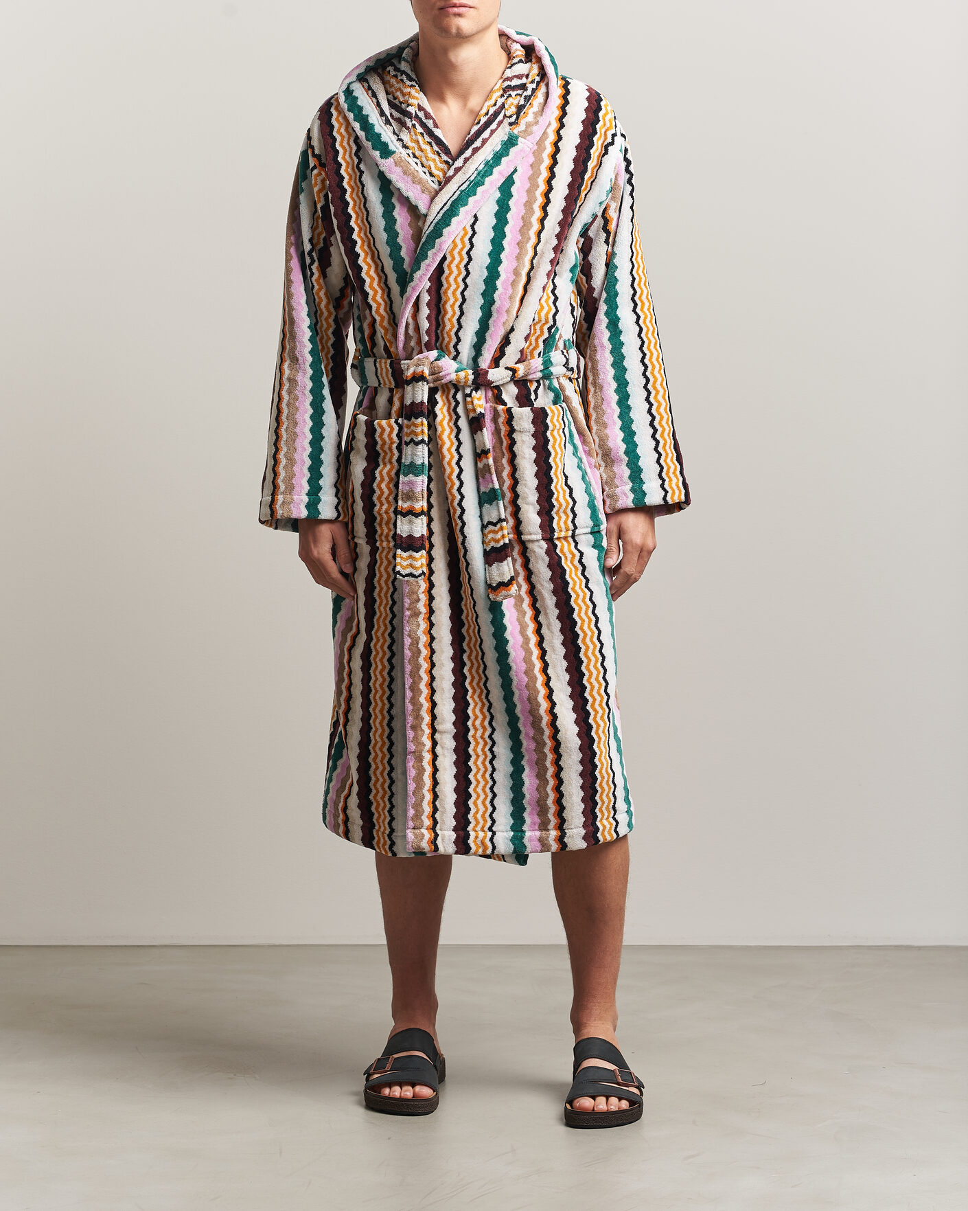 Herr | Pyjamas & Morgonrockar | Missoni Home | Aura Hooded Bathrobe Multi
