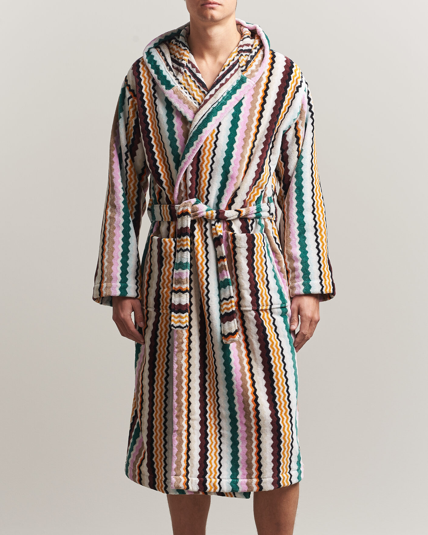 Herr | Pyjamas & Morgonrockar | Missoni Home | Aura Hooded Bathrobe Multi
