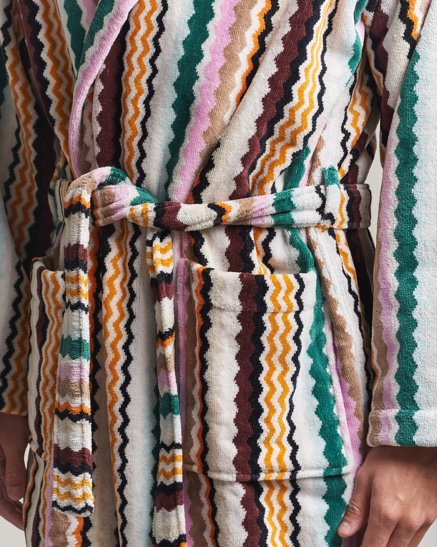 Herr | Pyjamas & Morgonrockar | Missoni Home | Aura Hooded Bathrobe Multi