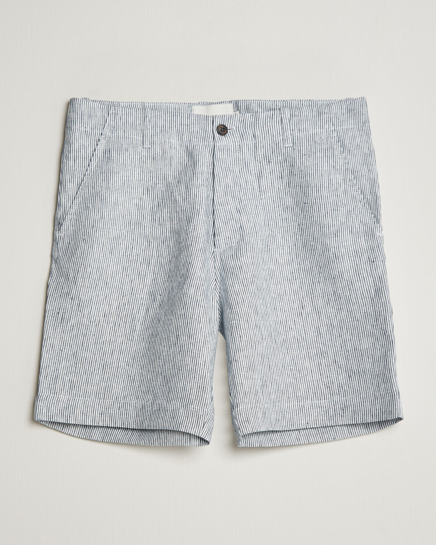 Herr | Shorts | Peregrine | Windsor Linen Shorts Navy Stripe
