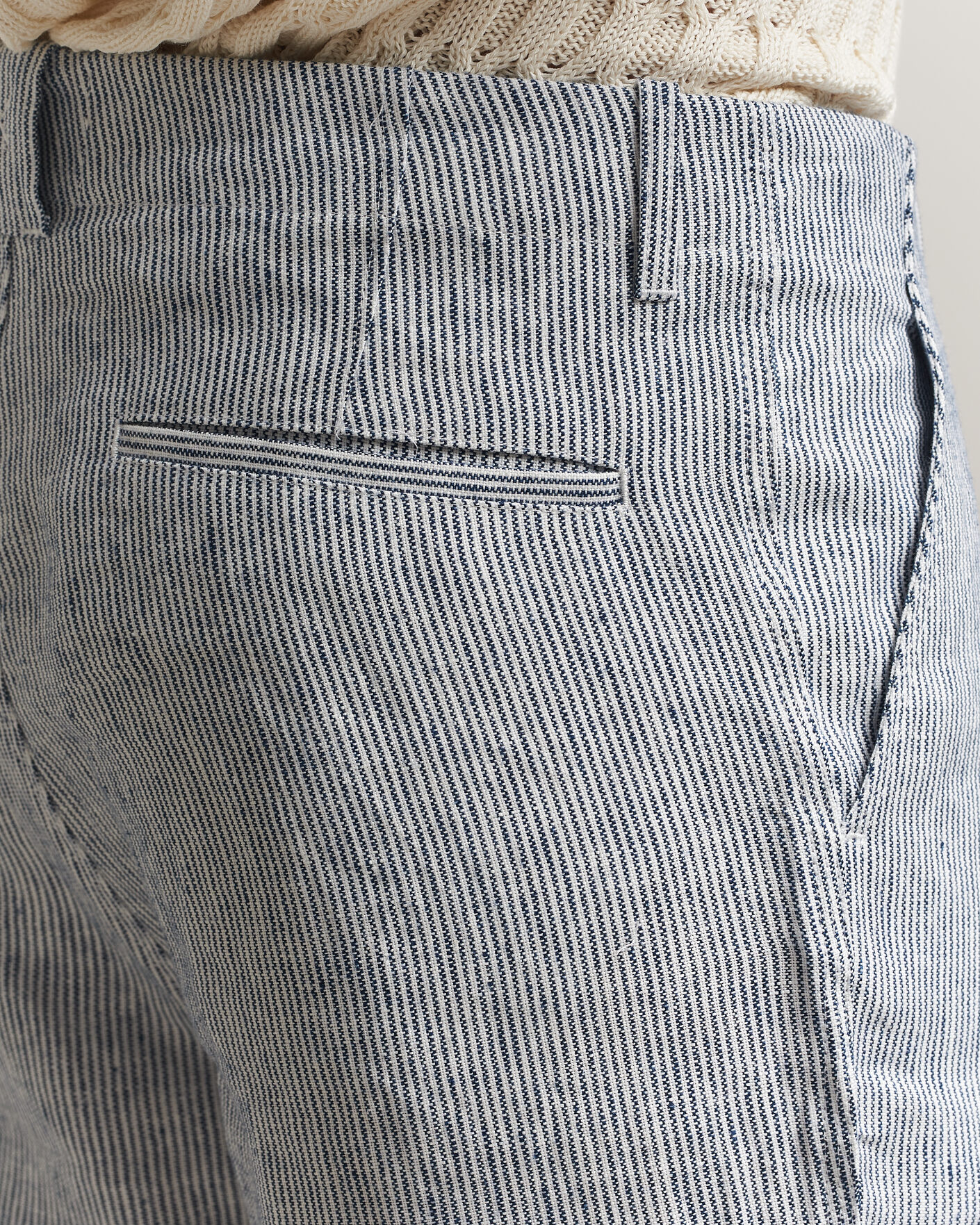 Herr | Shorts | Peregrine | Windsor Linen Shorts Navy Stripe