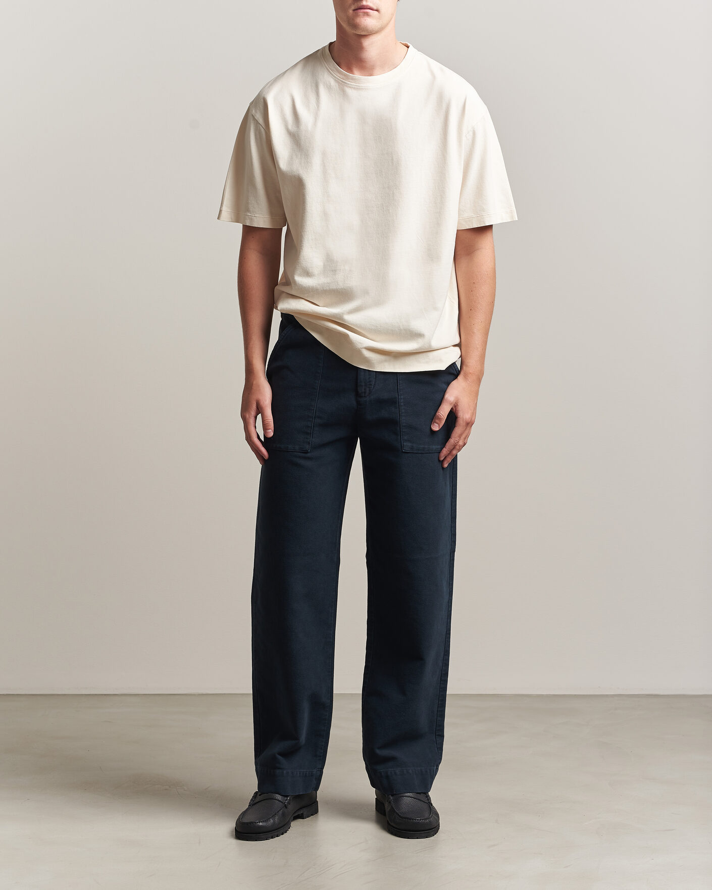 Herr | T-Shirts | Massimo Alba | Nevis Brushed Cotton T-Shirt Soft White