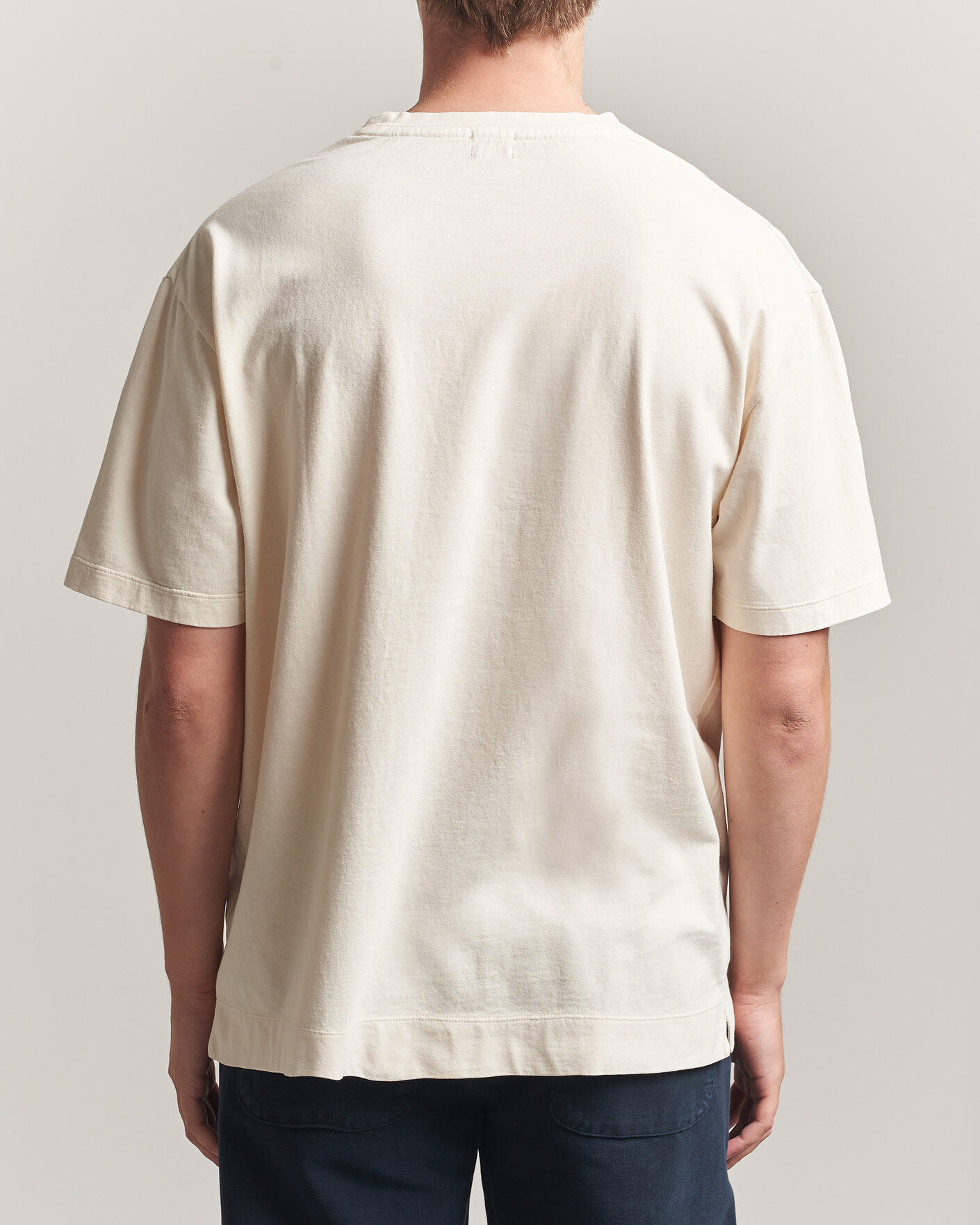 Herr | T-Shirts | Massimo Alba | Nevis Brushed Cotton T-Shirt Soft White