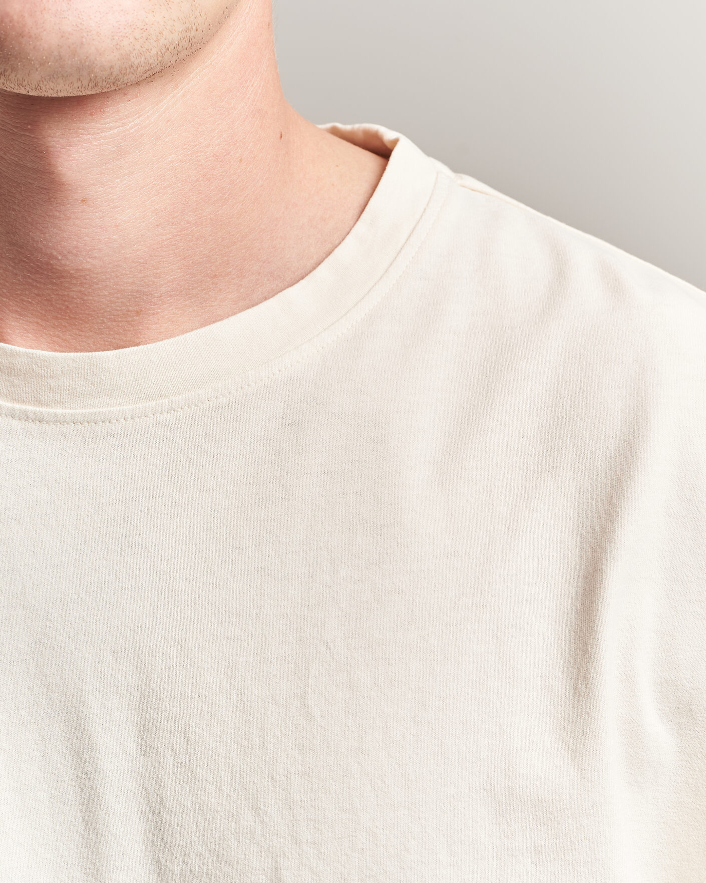 Herr | T-Shirts | Massimo Alba | Nevis Brushed Cotton T-Shirt Soft White