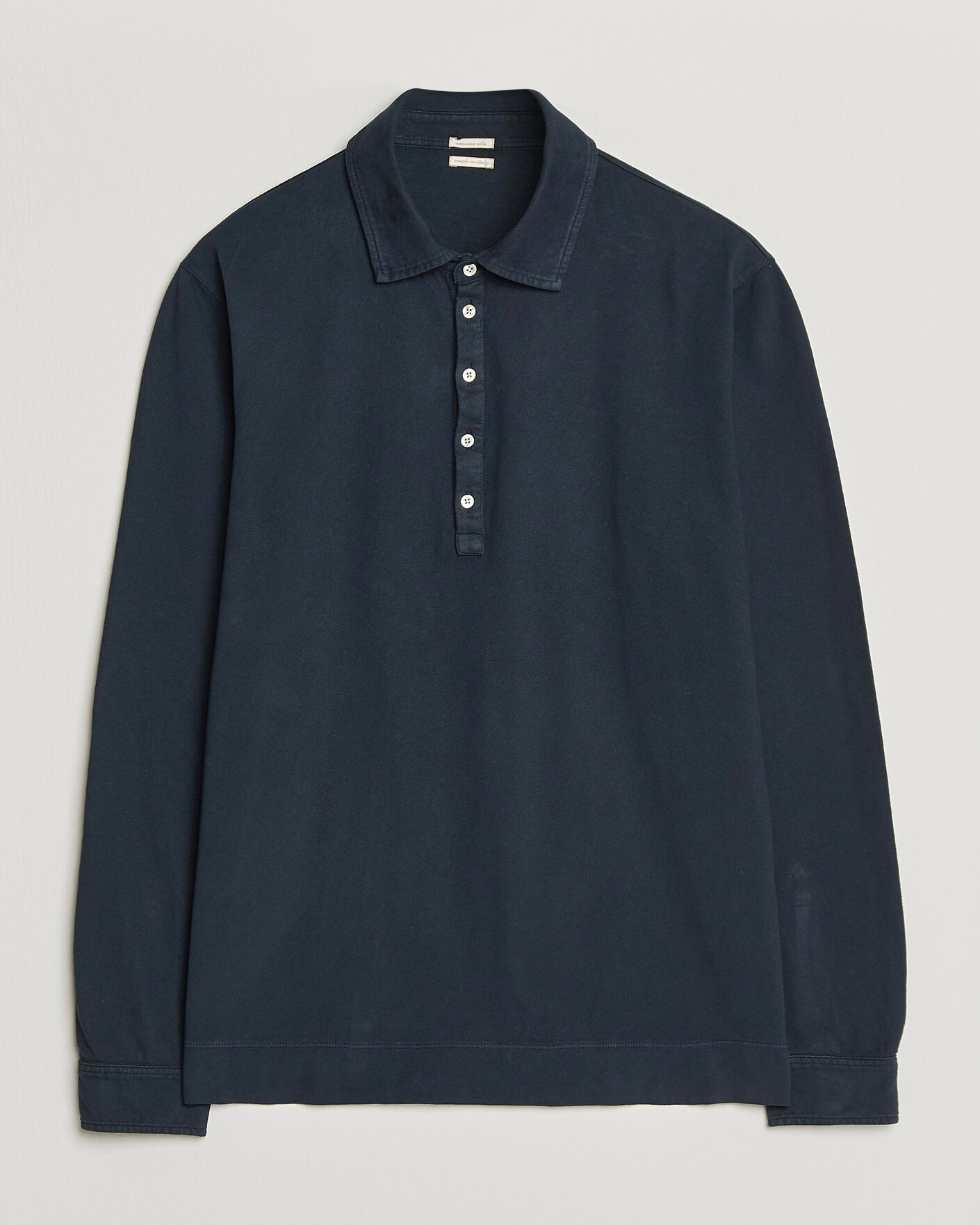 Herr | Pikéer | Massimo Alba | Raya Long Sleeve Polo Navy