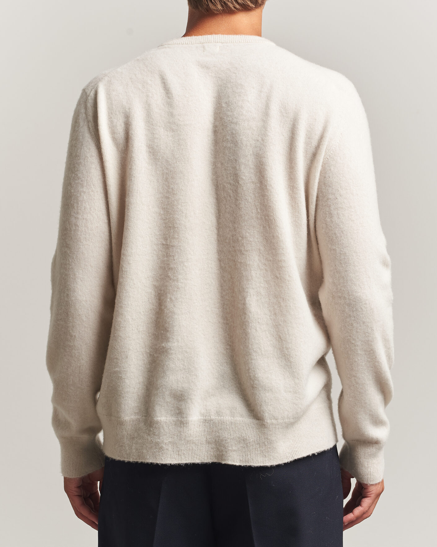 Herr | Tröjor | Massimo Alba | Kane Brushed Cashmere Sweater Magnolia