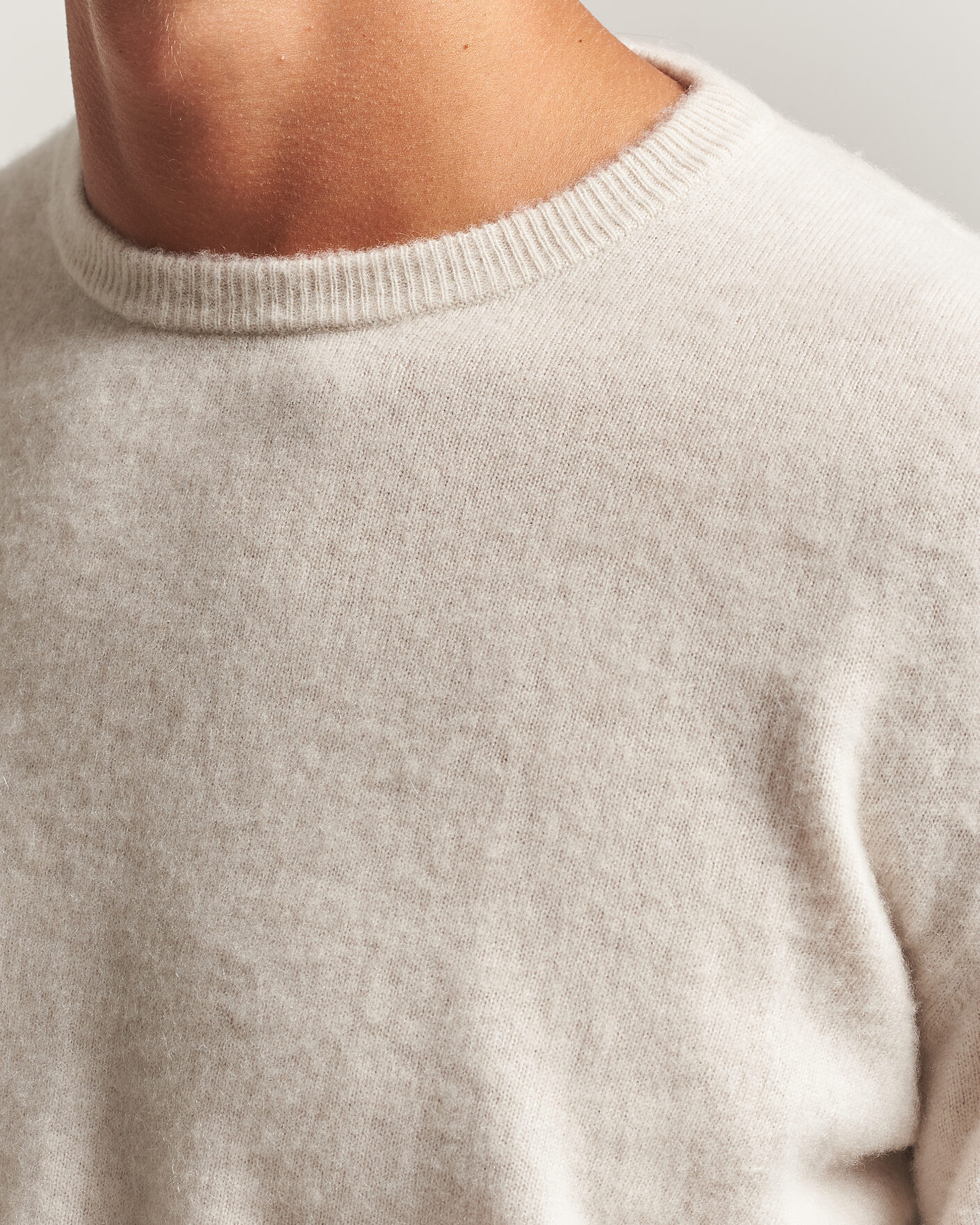 Herr | Tröjor | Massimo Alba | Kane Brushed Cashmere Sweater Magnolia