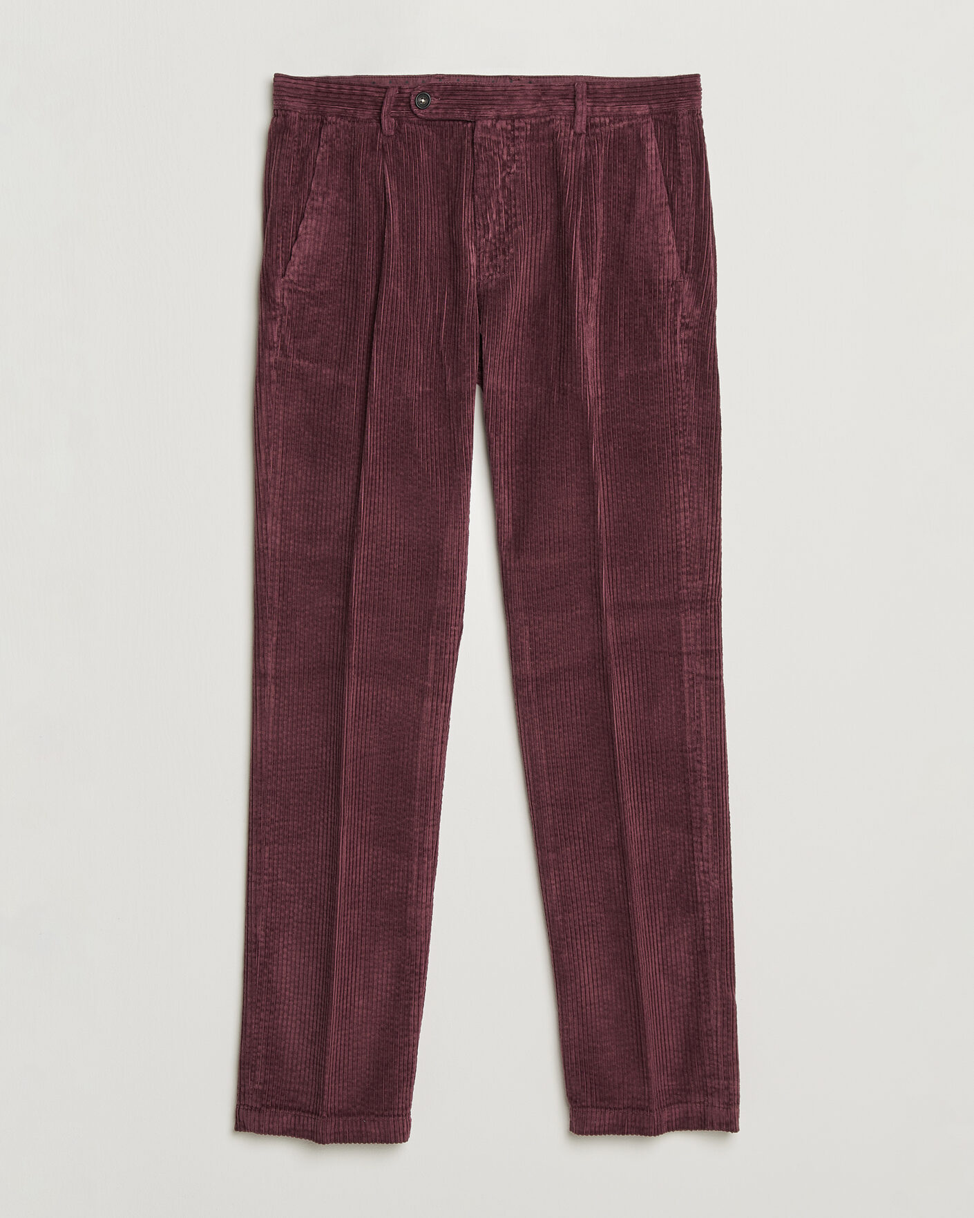 Herr | Byxor | Massimo Alba | Ionio Pleated Corduroy Pants Rose Brown
