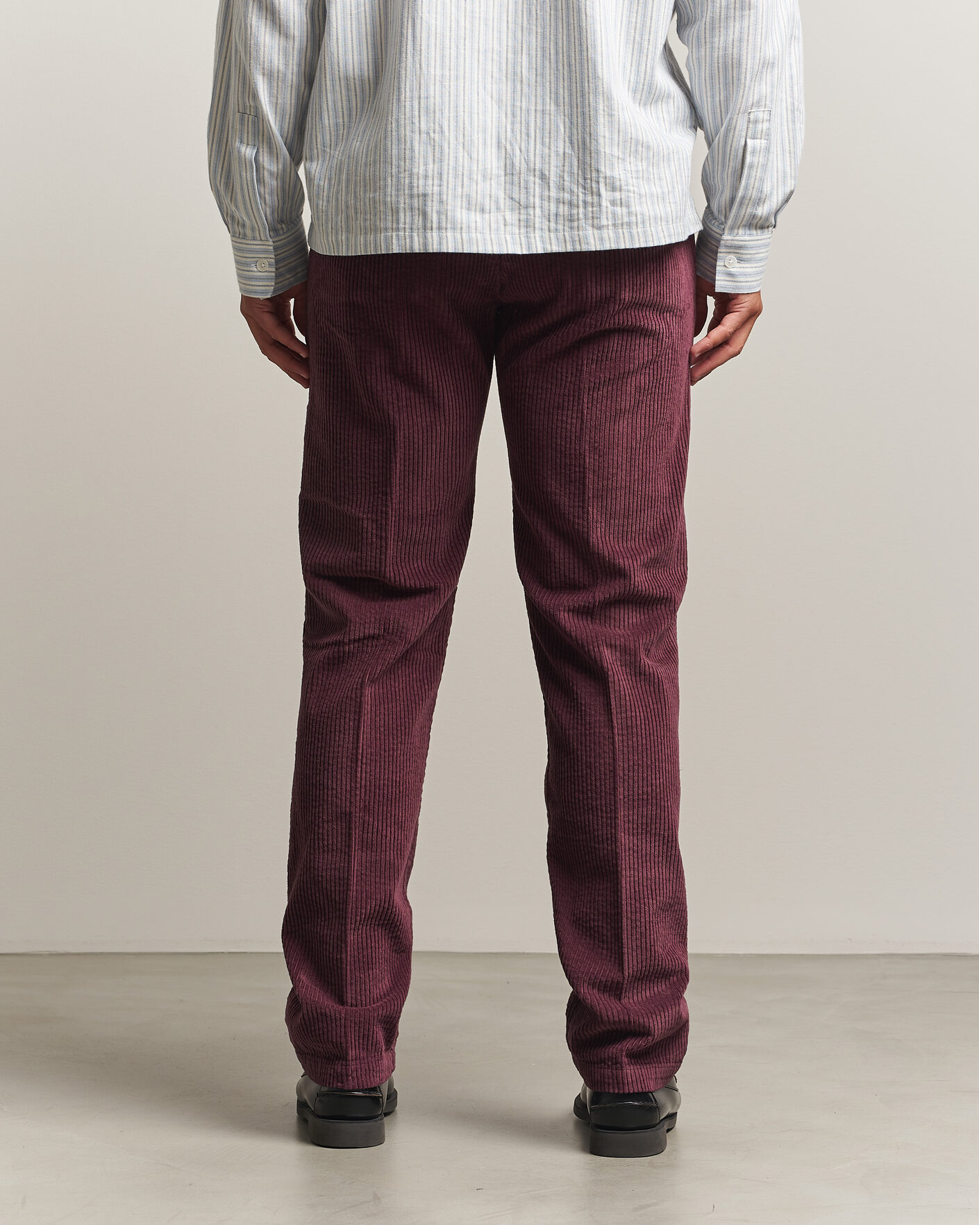 Herr | Byxor | Massimo Alba | Ionio Pleated Corduroy Pants Rose Brown