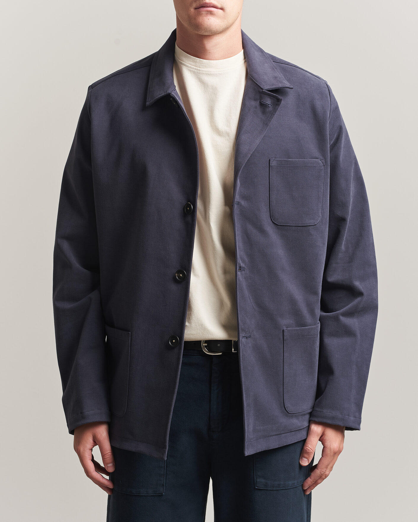 Herr | Jackor | Massimo Alba | Florida Brushed Cotton Jacket Navy