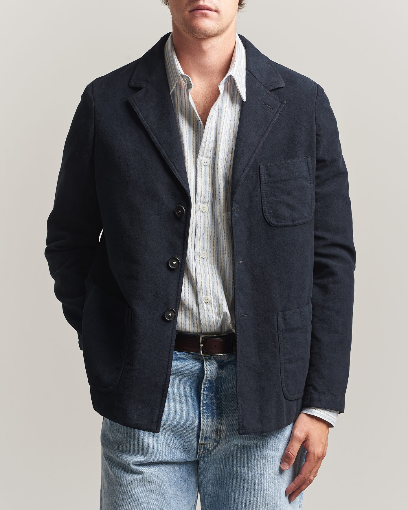 Herr | Kavajer | Massimo Alba | Baglietto Moleskine Jacket Navy