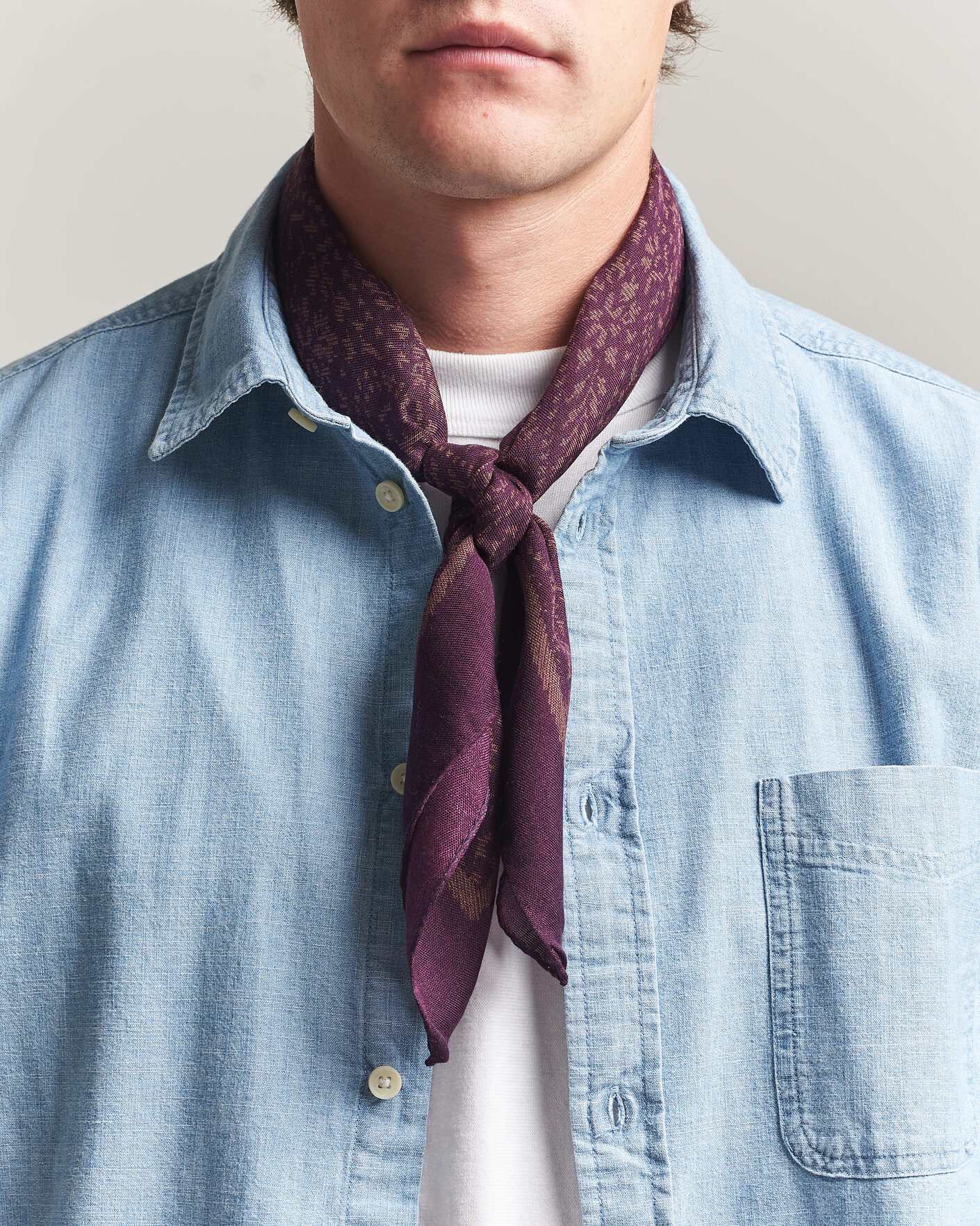 Herr | Scarves | Massimo Alba | Cashmere/Silk Bandana Burgundy