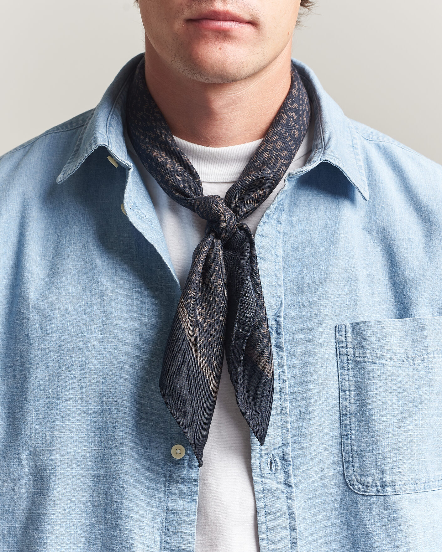 Herr | Scarves | Massimo Alba | Cashmere/Silk Bandana Navy