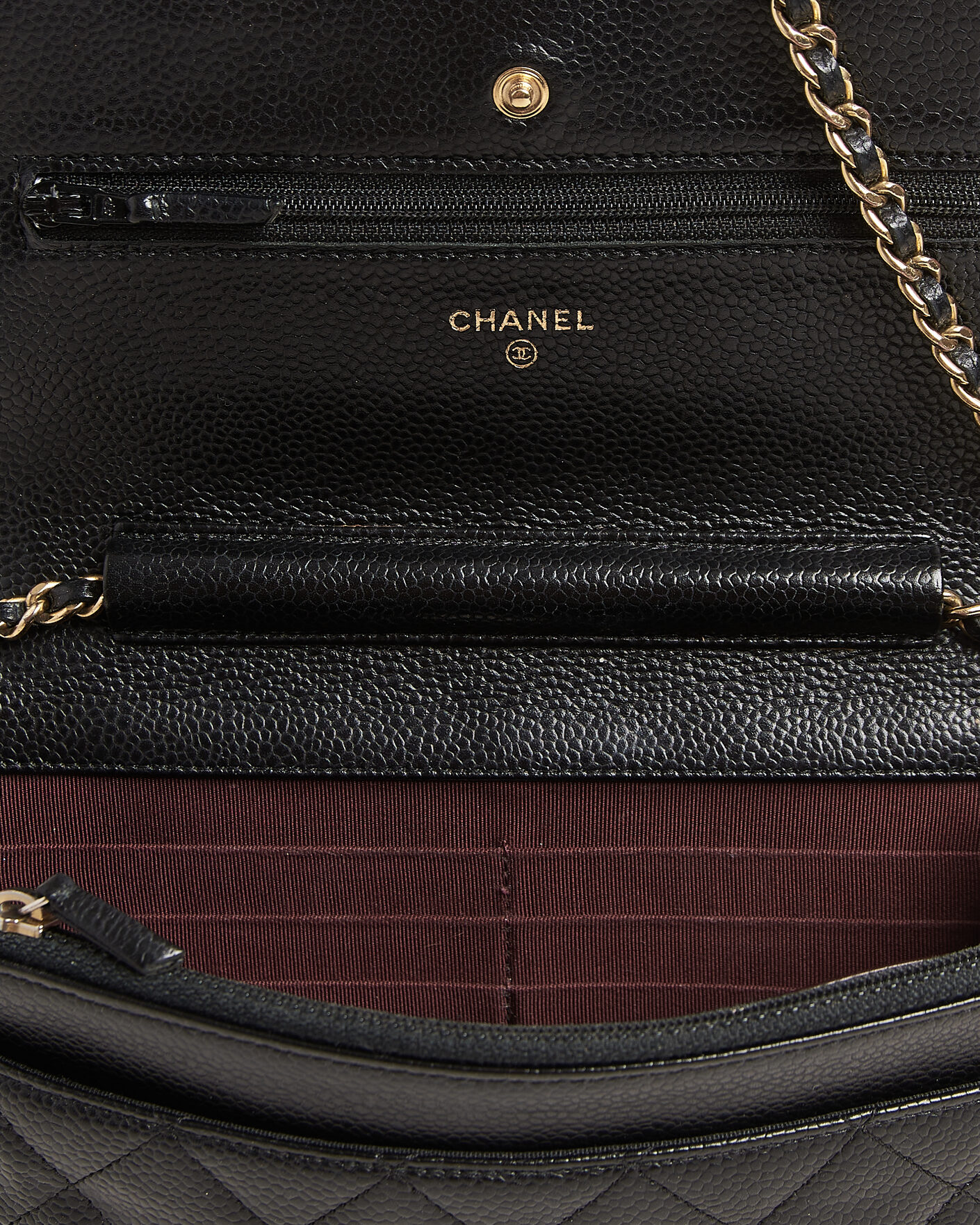 Herr | Pre-Owned & Vintage Bags | Chanel Pre-Owned | Wallet On Chain Caviar Leather Black
