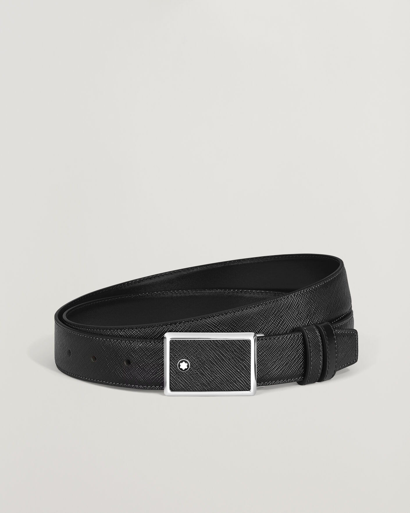 Herr | Bälten | Montblanc | Buckle 30mm Leather Belt Black