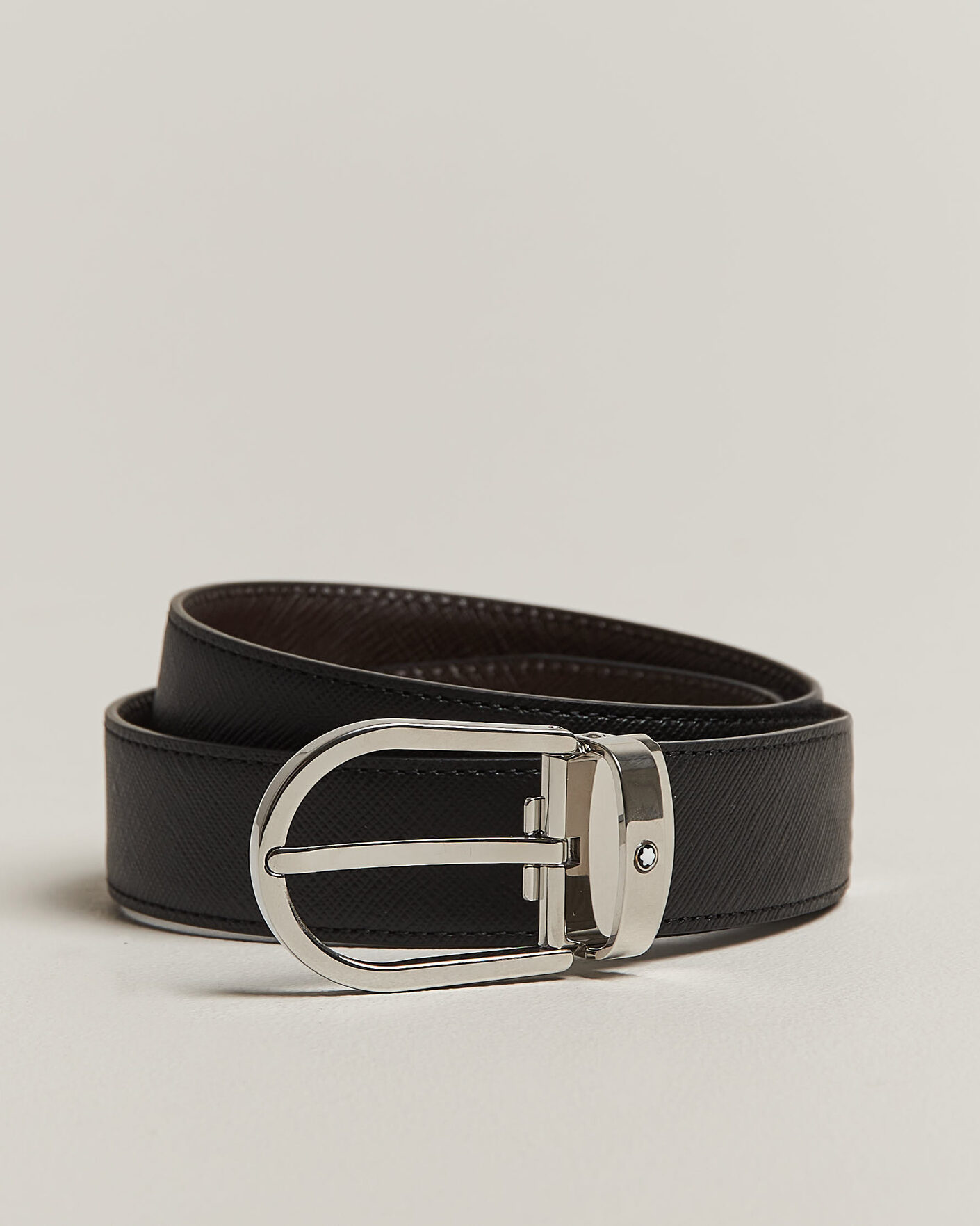 Herr | Bälten | Montblanc | Sartoial Horseshoe 30mm Reversible Belt Black/Brown