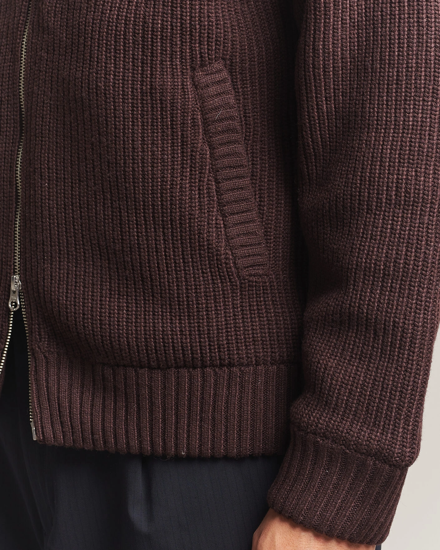Herr | Tröjor | Carhartt WIP | Bandley Padded Wool Mix Full Zip Palisander Brown