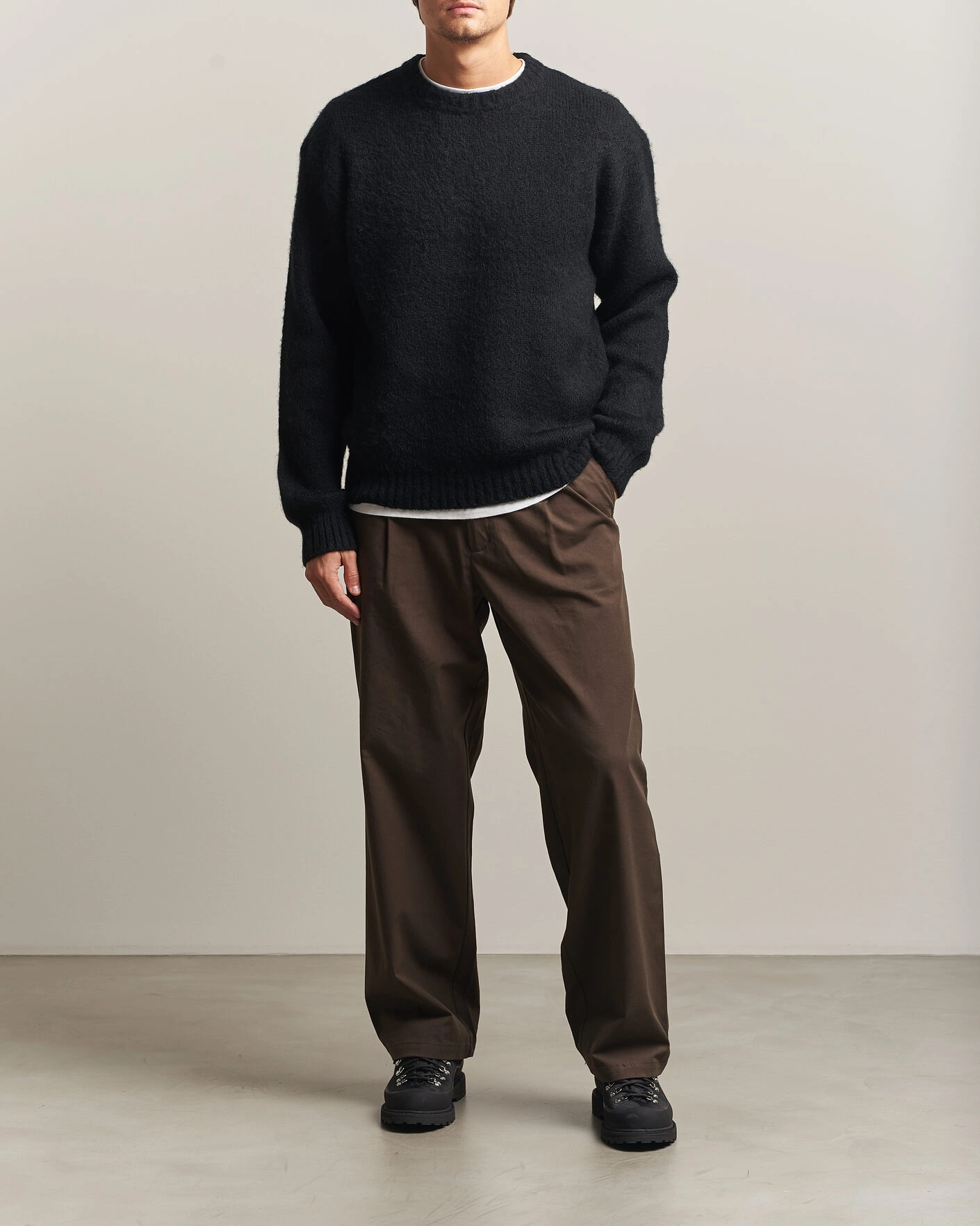 Herr | Tröjor | Carhartt WIP | Merton Knitted Alpaca Sweater Black