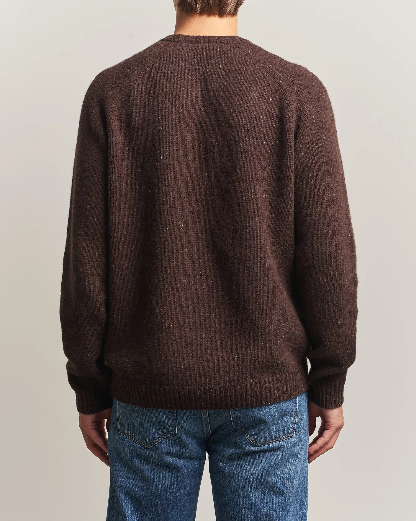 Herr | Tröjor | Carhartt WIP | Anglistic Wool/Cotton Sweater Tobacco