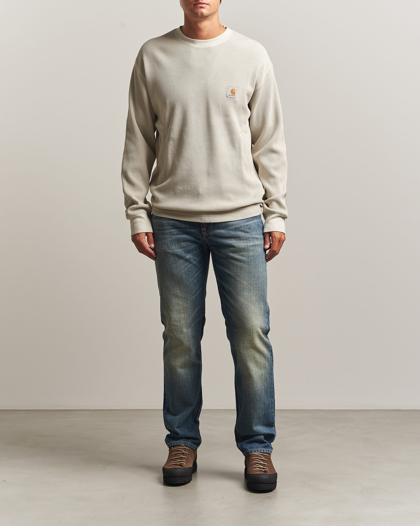 Herr | T-Shirts | Carhartt WIP | Long Sleeve Waffle T-Shirt Fleur De Sel