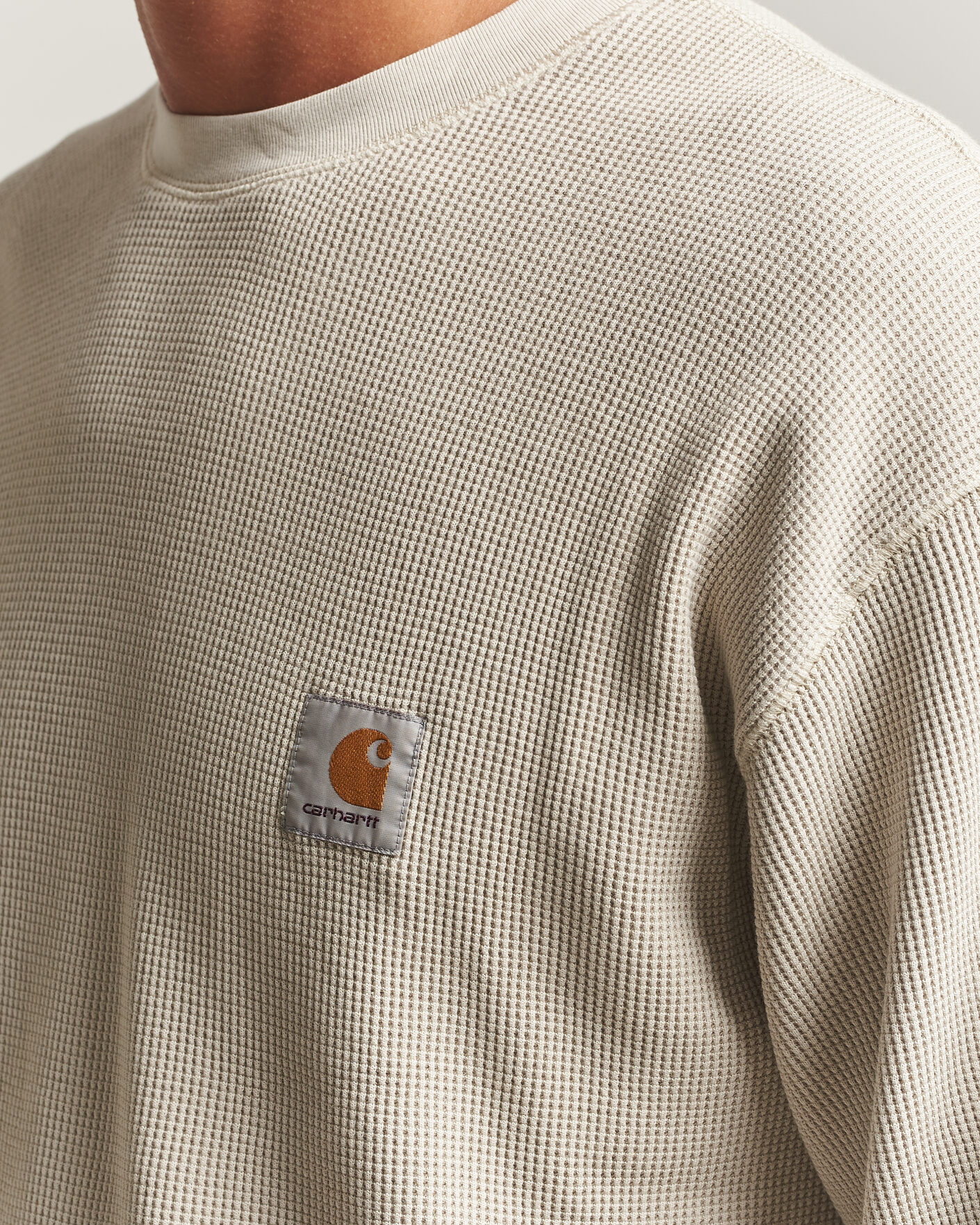 Herr | T-Shirts | Carhartt WIP | Long Sleeve Waffle T-Shirt Fleur De Sel