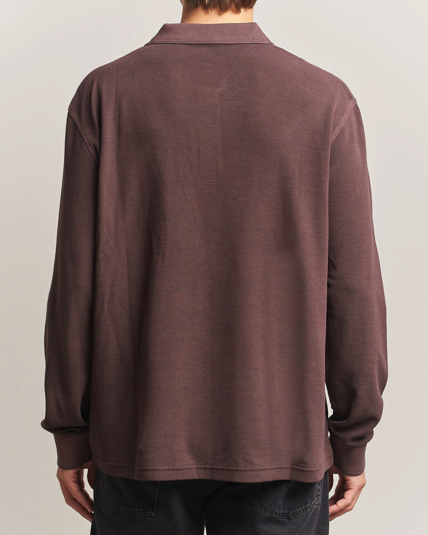 Herr | Tröjor | Carhartt WIP | Long Sleeve Waffle Rugby Shirt Palisander Brown