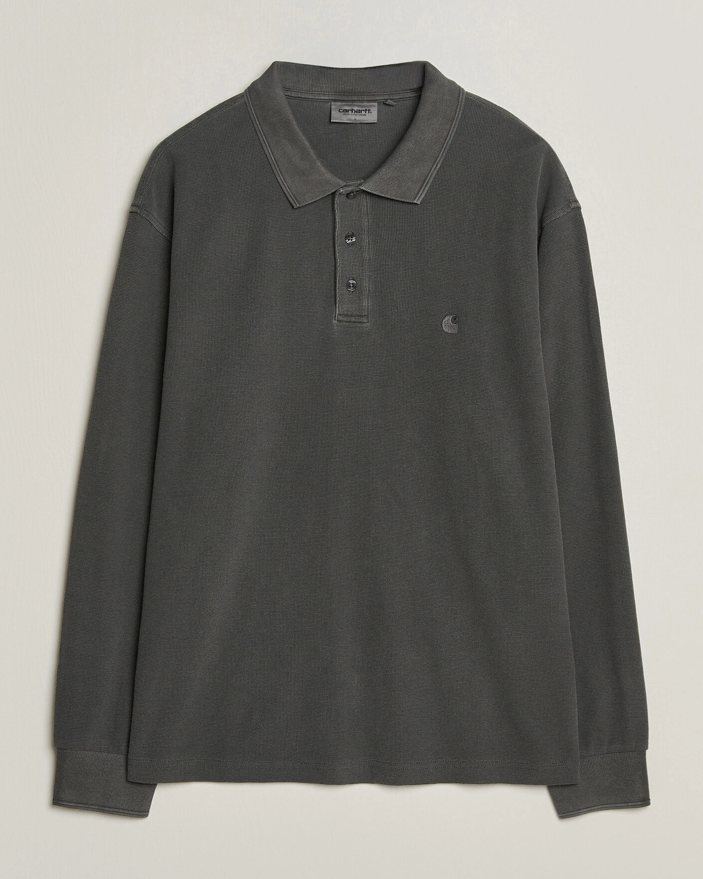 Herr | Tröjor | Carhartt WIP | Long Sleeve Waffle Rugby Shirt Black