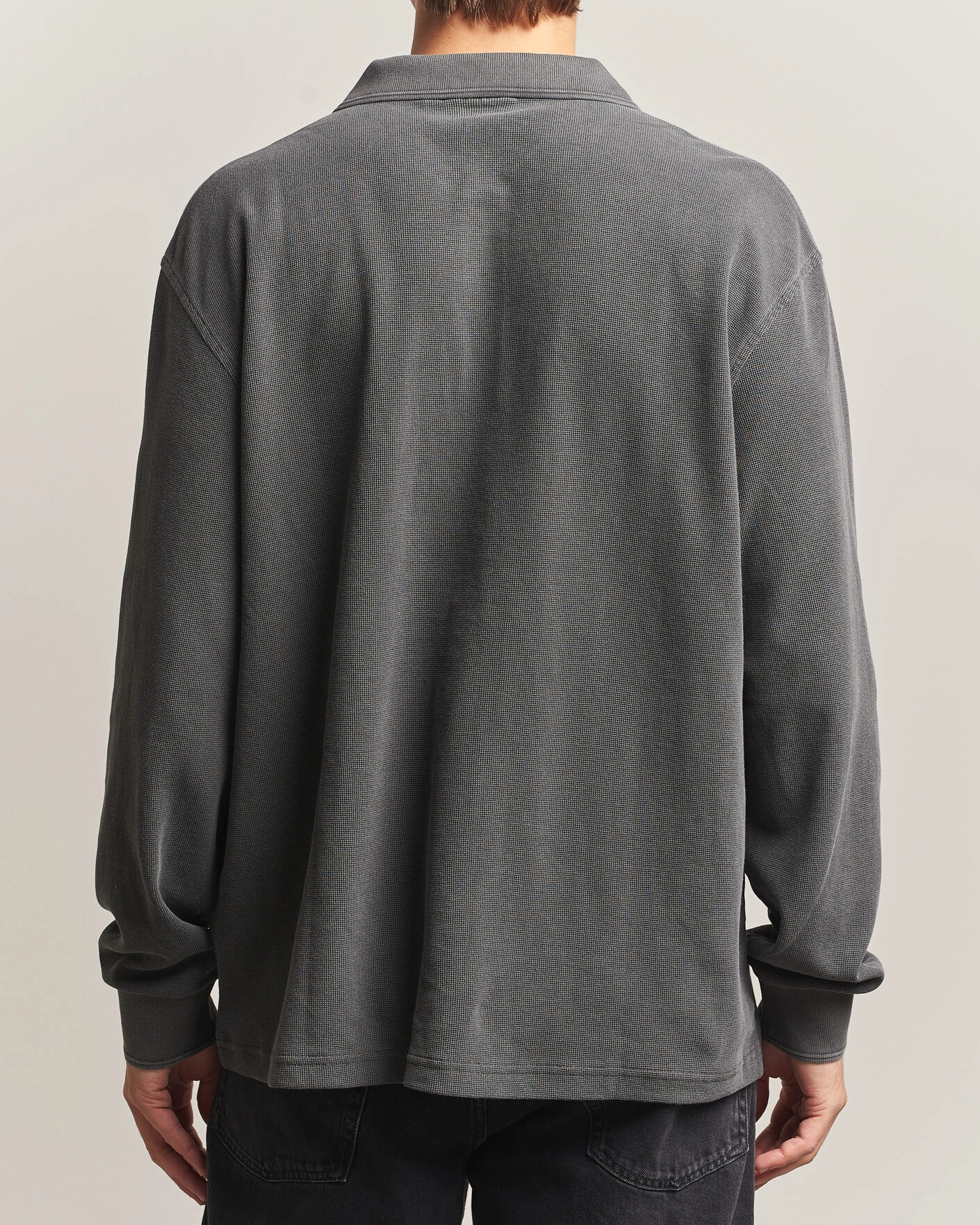Herr | Tröjor | Carhartt WIP | Long Sleeve Waffle Rugby Shirt Black