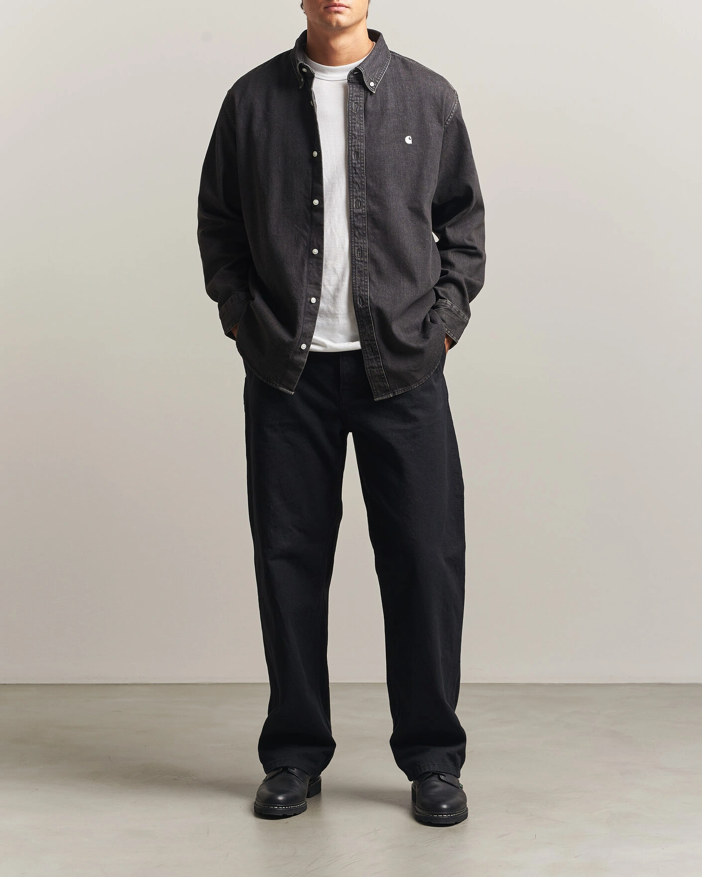 Herr | Skjortor | Carhartt WIP | Lucas Denim Shirt Black